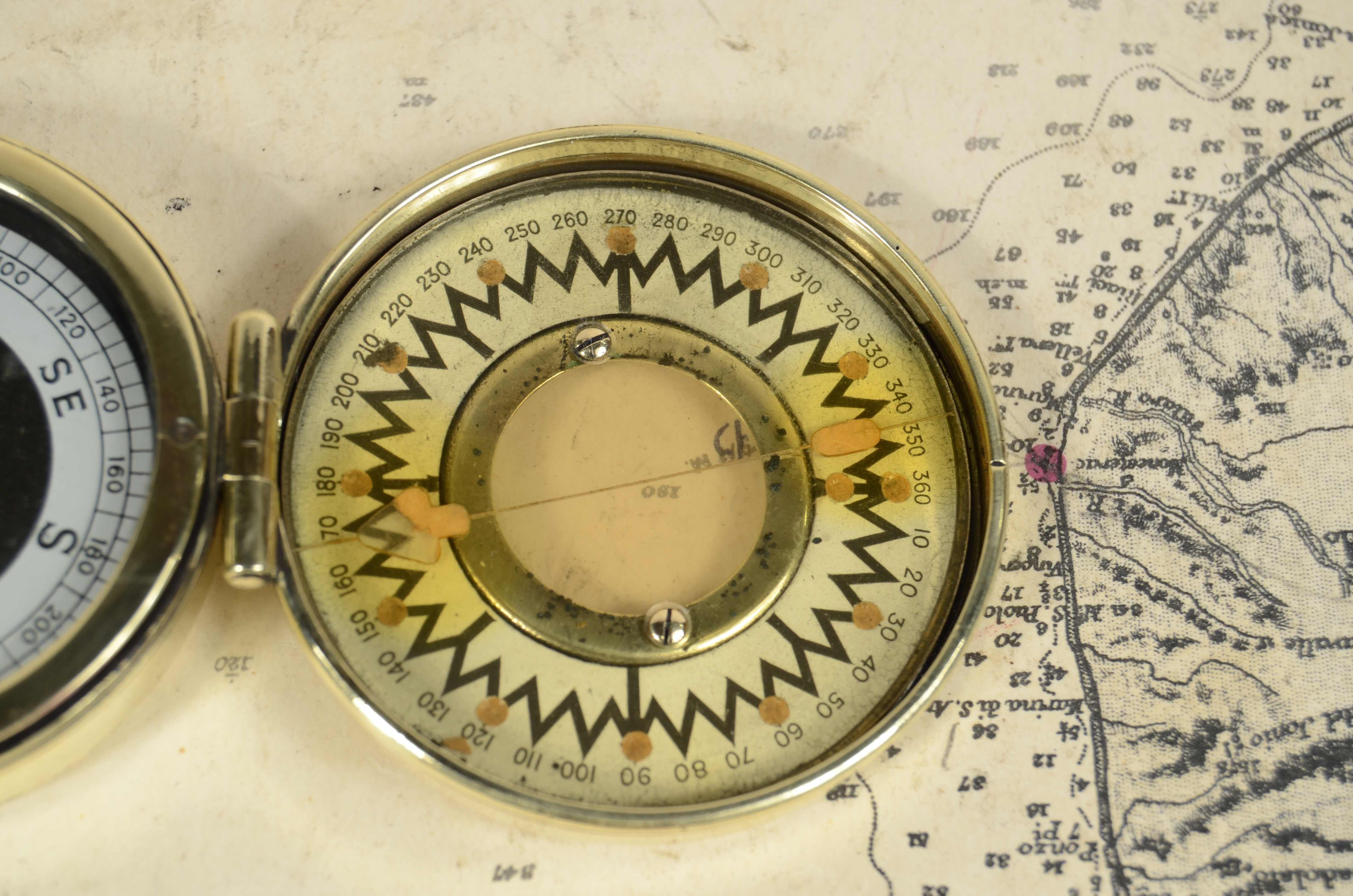 Nautical survey compass The Magnapole Pat applied for Short & Mason 1920s For Sale 2