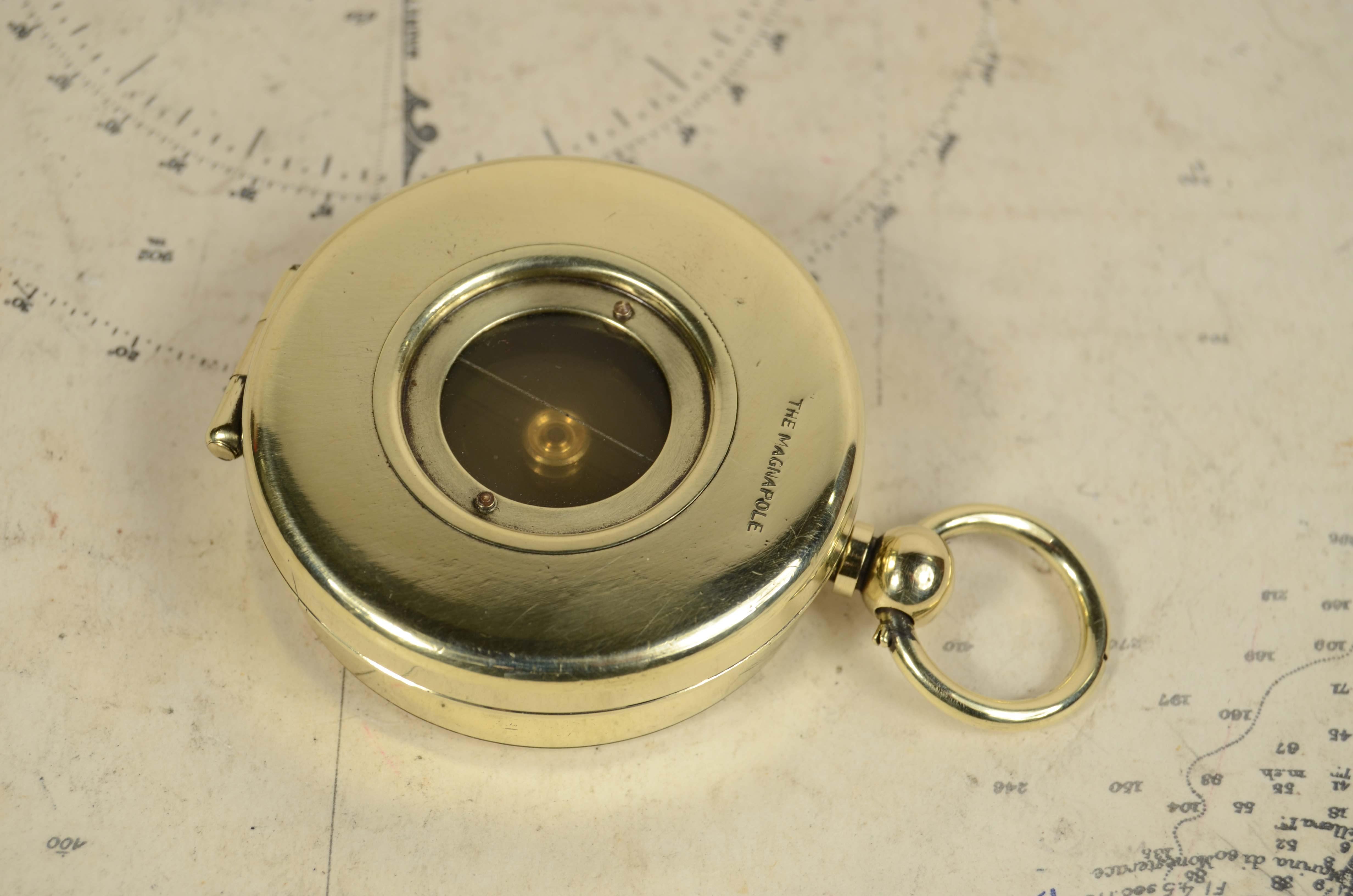 Nautical survey compass The Magnapole Pat applied for Short & Mason 1920s For Sale 4