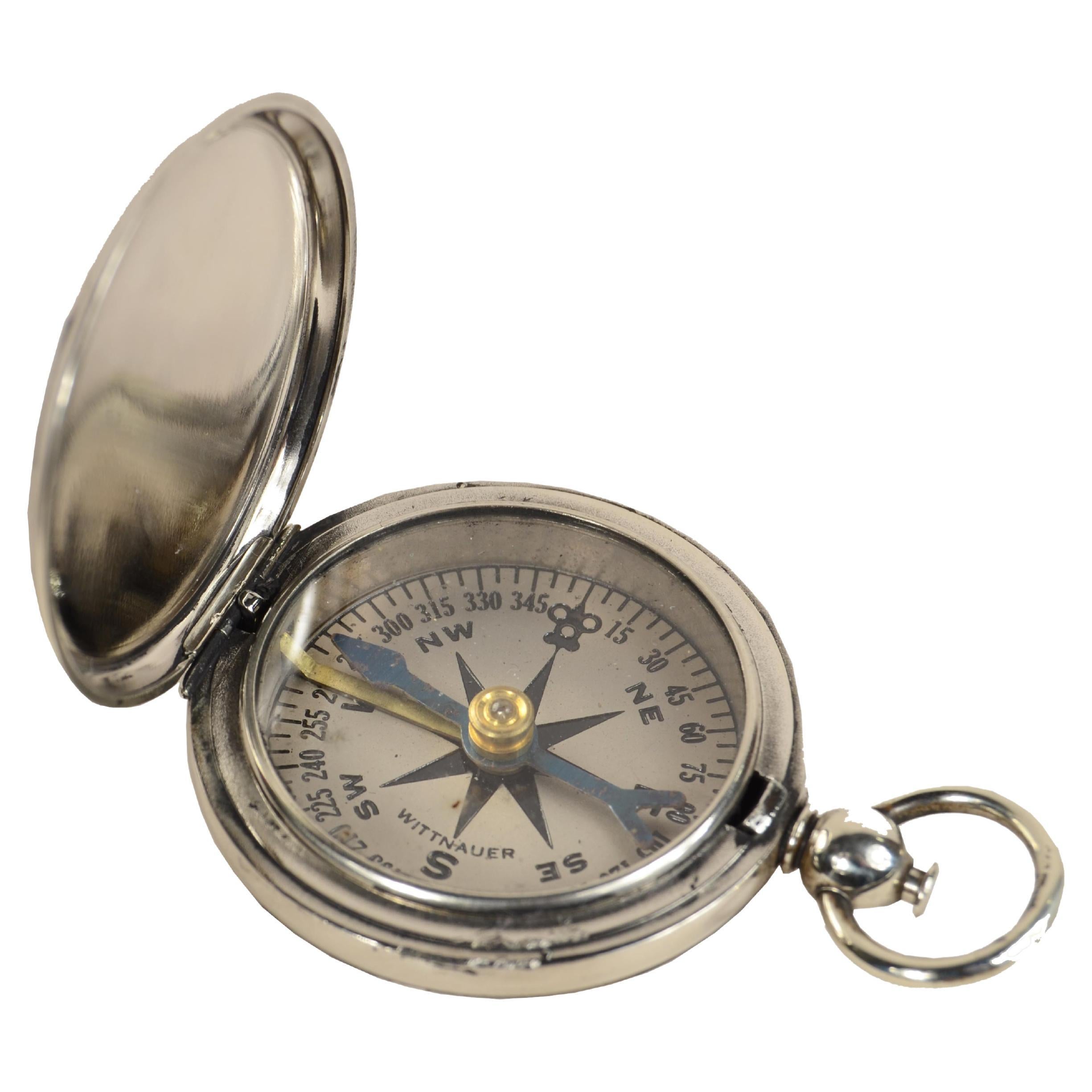 U.S. Army officer's pocket compass during WW1 signed WITTNAUER