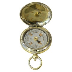 Brass pocket compass for British aviation officer signed Terrasse 1918