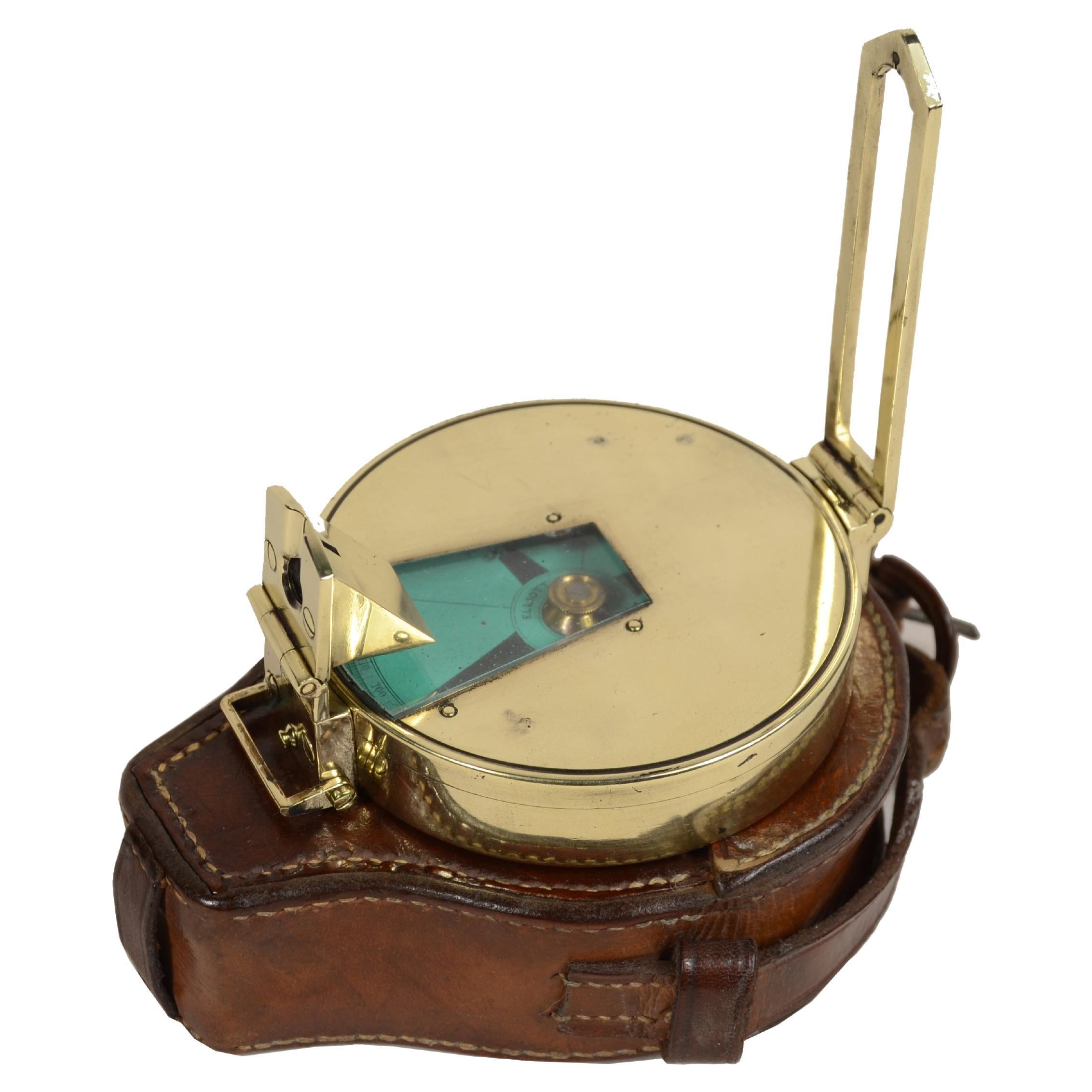 Brújula magnética náutica firmada Elliott Bros London finales del siglo XIX