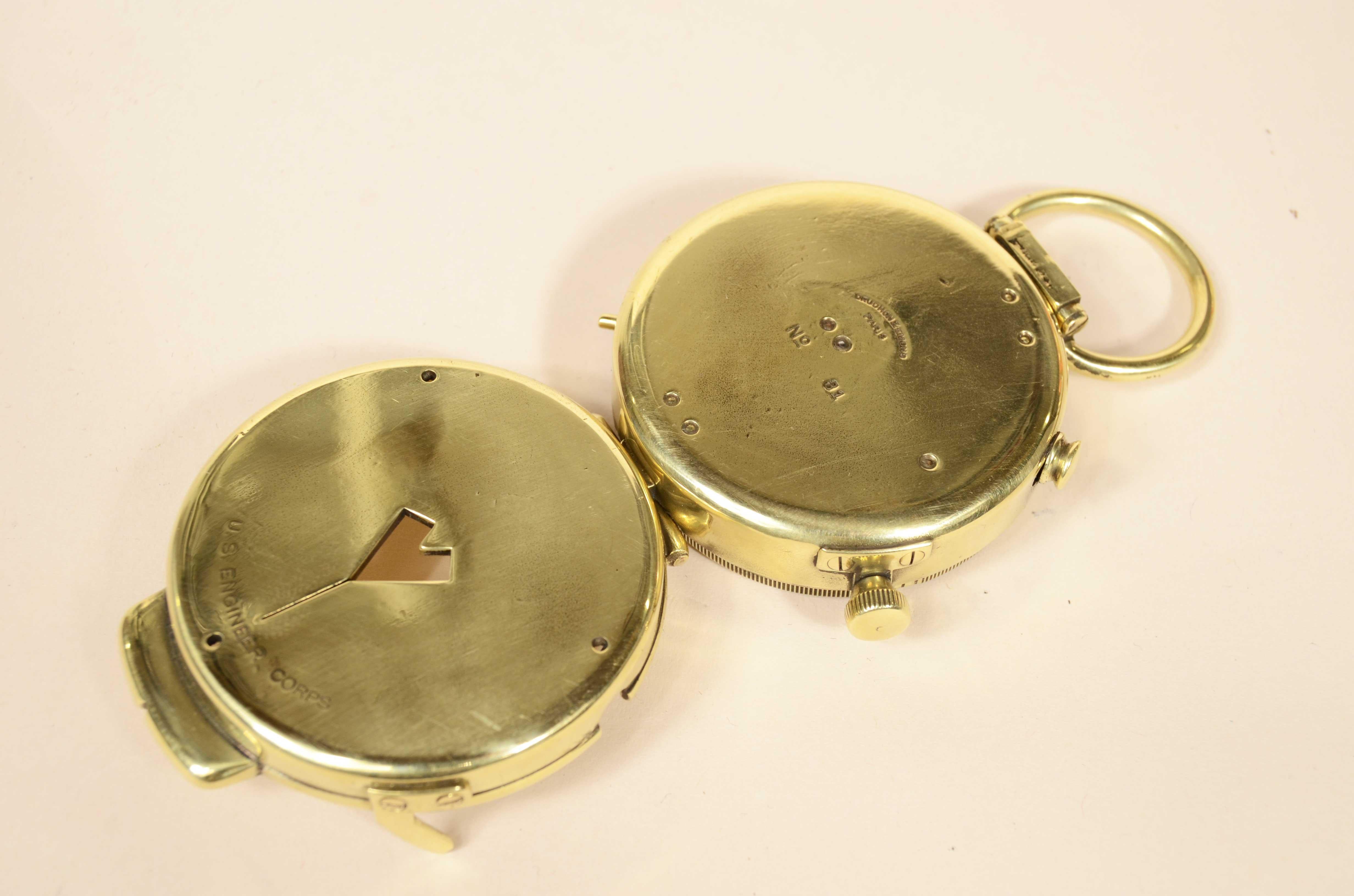 Boussole magnétique Gruchon & Emons Paris 1918 pour U.S  Corps du génie en vente 2
