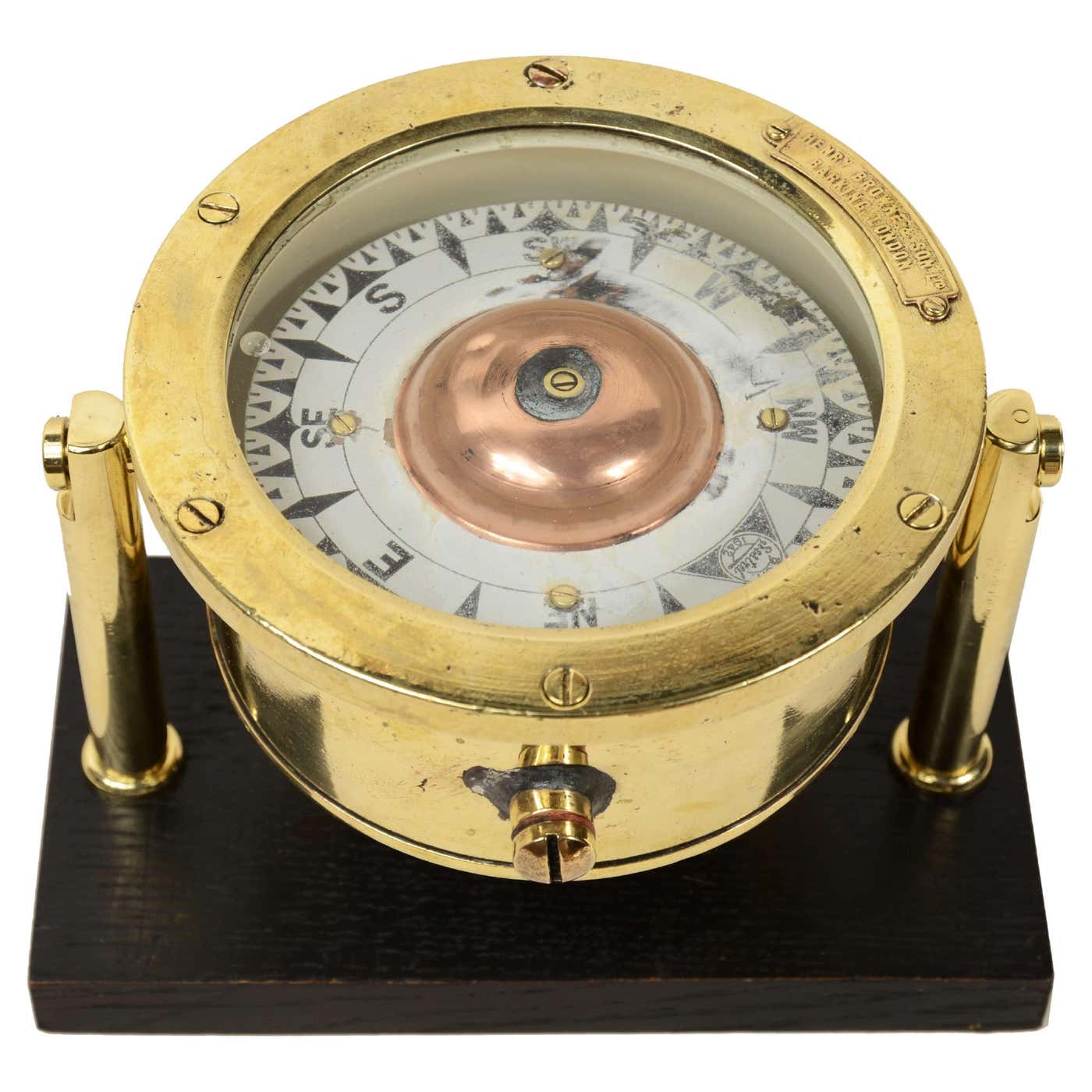 Magnateic Compass Nautical magnetic compass, signed by Henry Browne and Son Ltd Sestrel ...