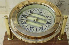 Brass nautical compass  signed DIRIGO Eugen M. Sherman Seattle USA 1920