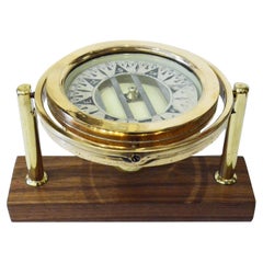 Used Brass nautical compass  signed DIRIGO Eugen M. Sherman Seattle USA 1920