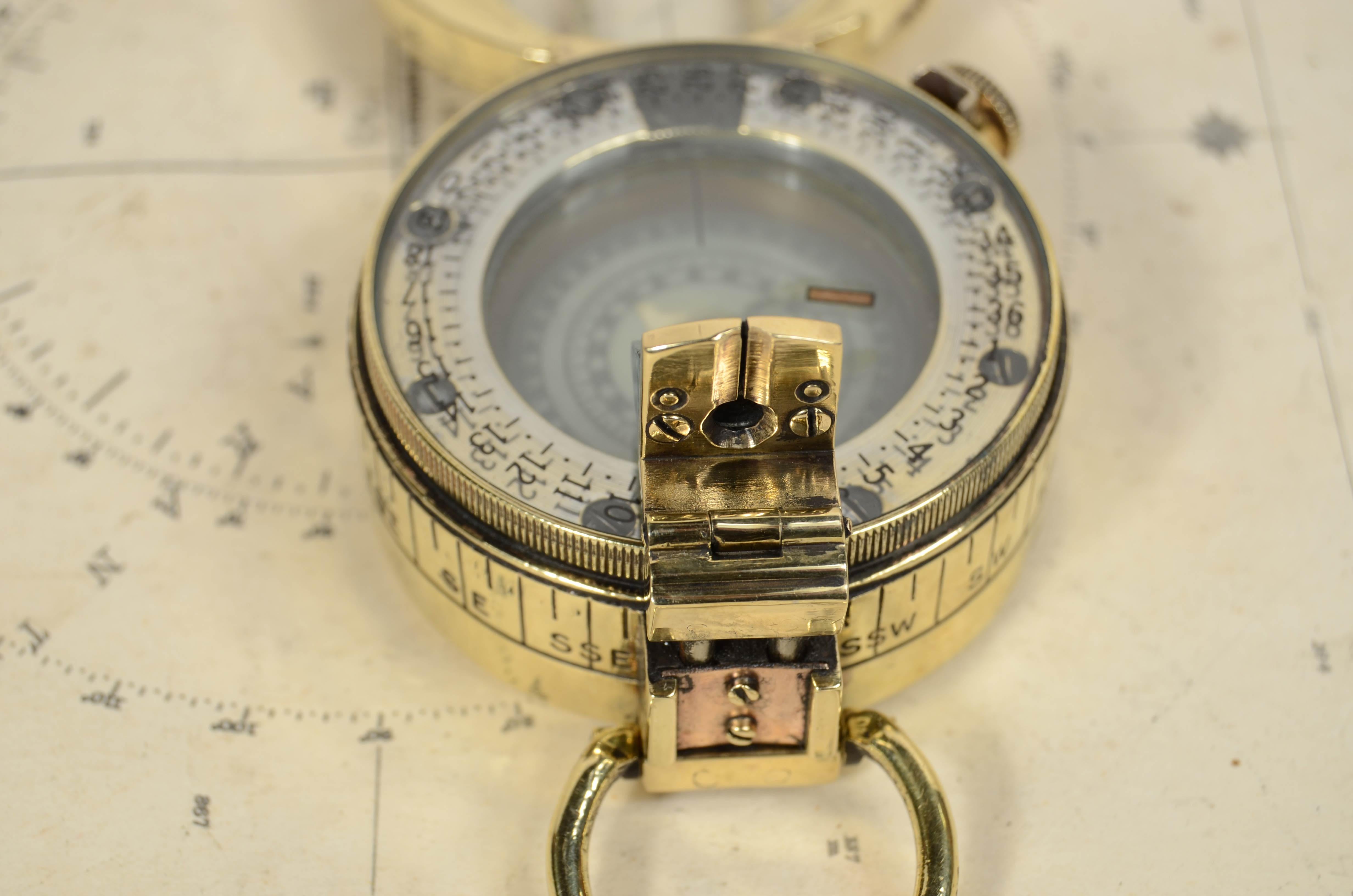 Prismatic compass  by detection signed T.G. Co Ltd London no. B 21681 1940 MK For Sale 6