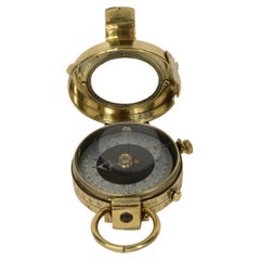 1917 Verner's Pattern brass prismatic surveying compass