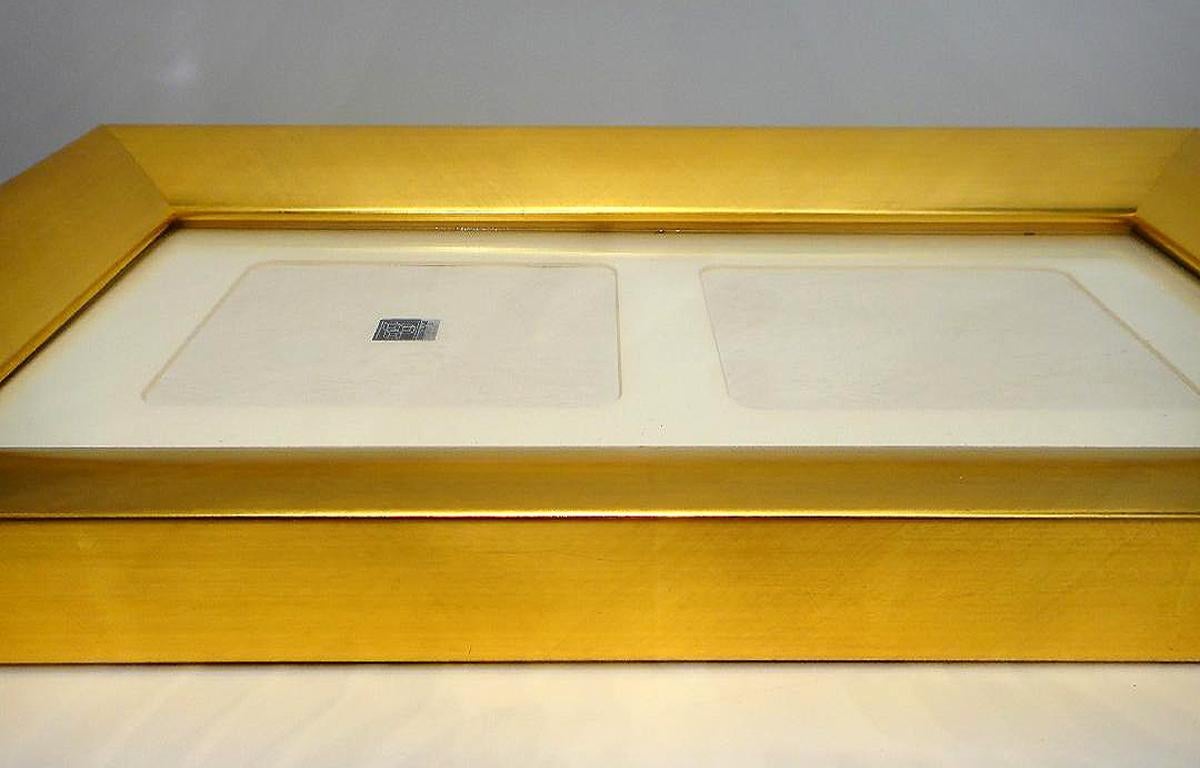 Bussolari Giltwood Double Photo Frame In Excellent Condition In Miami, FL