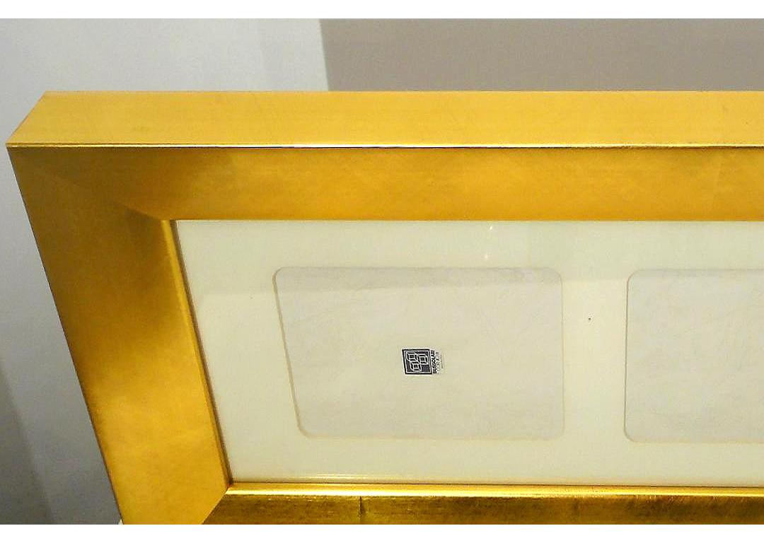 Contemporary Bussolari Giltwood Double Photo Frame