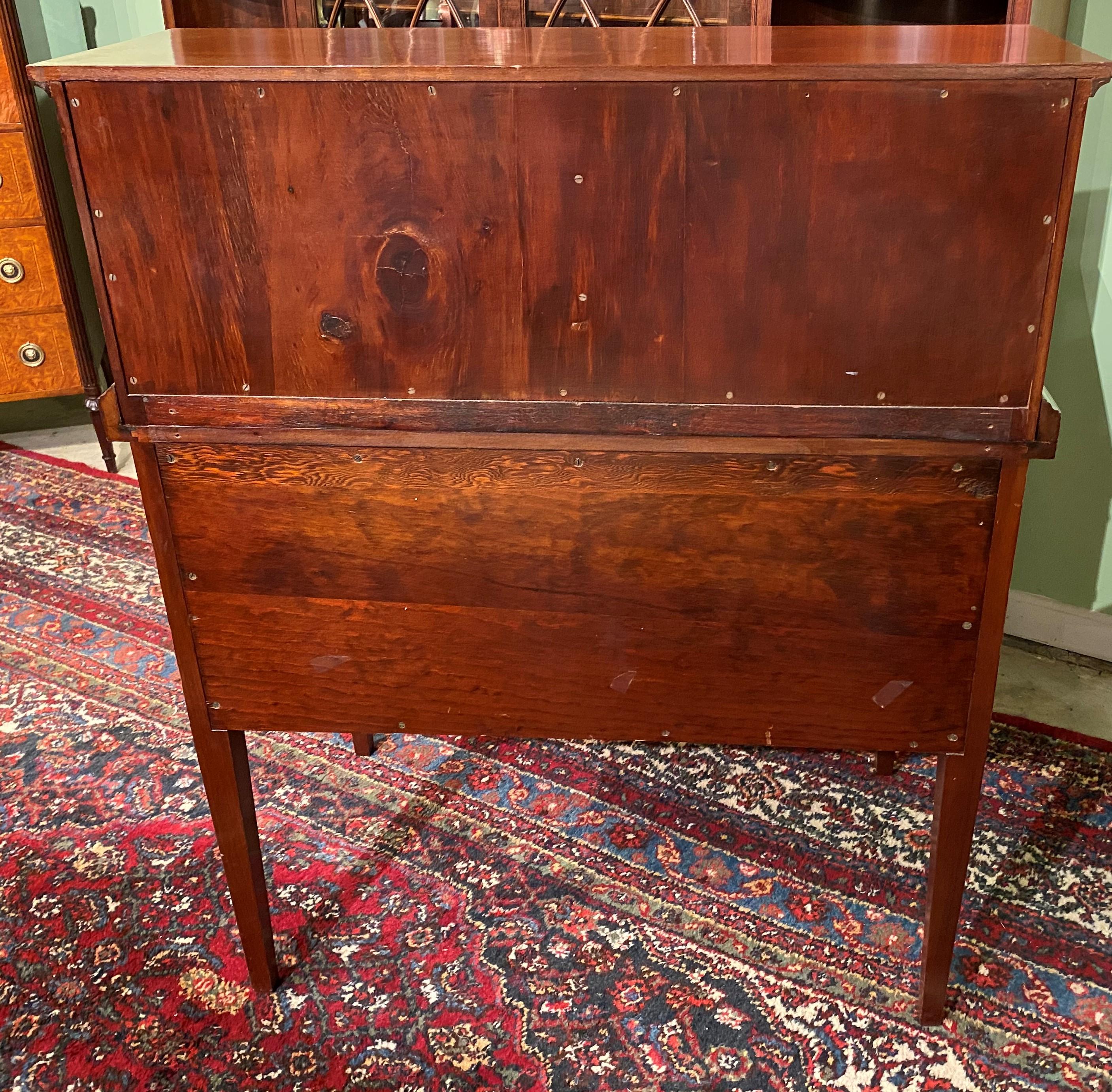 Bussolini Brothers Custom Mahogany Tambour Desk, circa 1940s 6