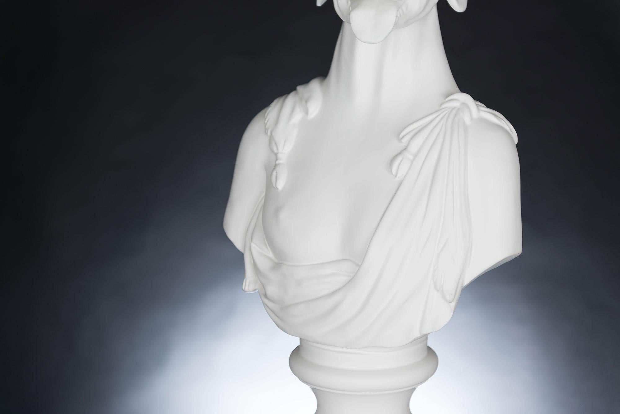Bust Argo, White, in Ceramic, Italy In New Condition For Sale In Treviso, Treviso