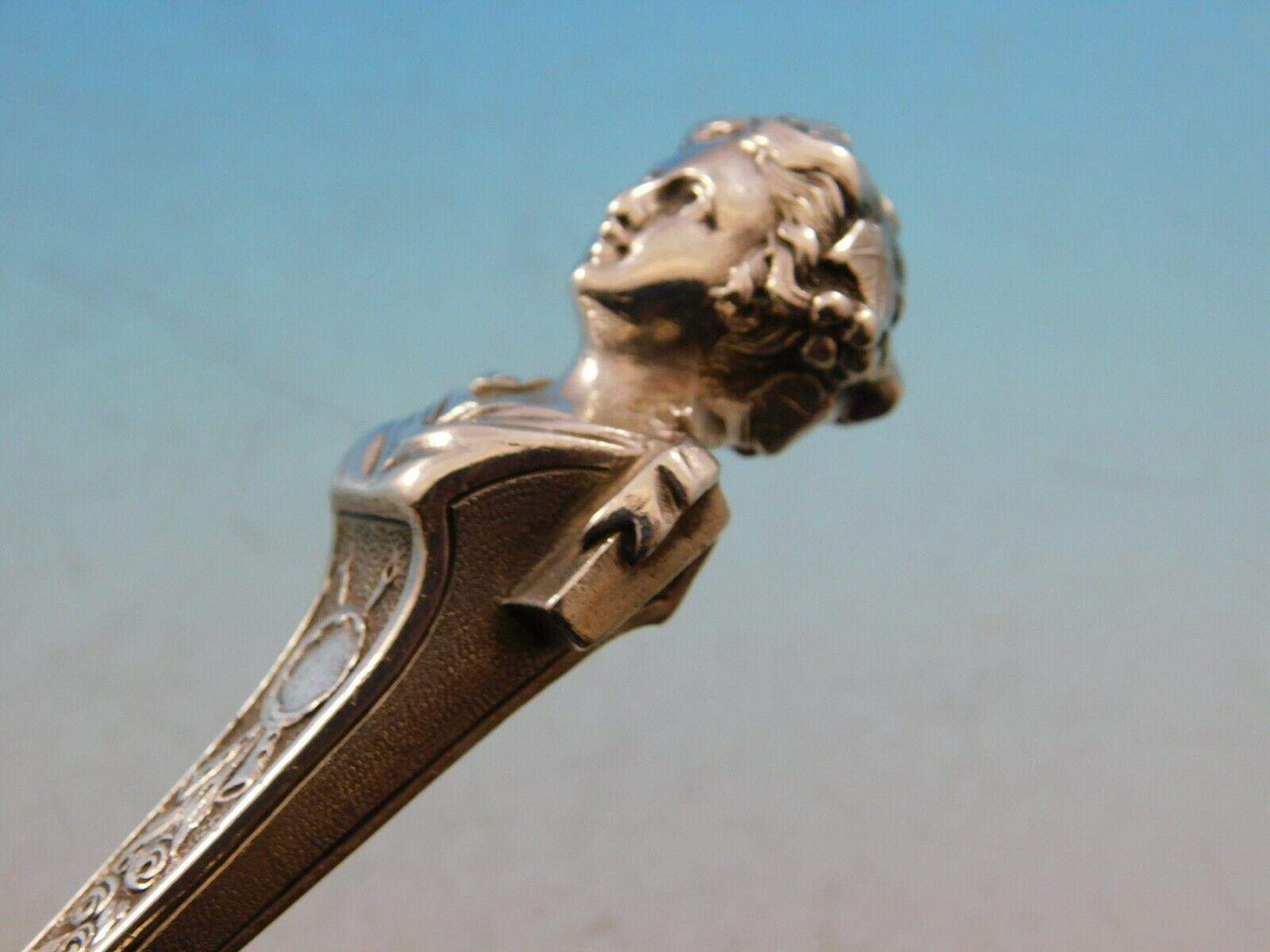 Bust by Gorham Coin Silver Flatware Ice Cream Server Figural Woman 1