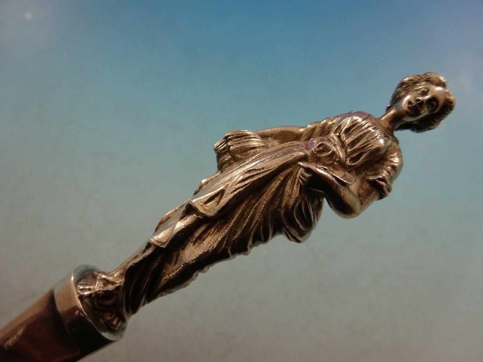 Bust by Gorham Coin Argent Punch Ladle Gold Washed 3D Figural Excellent état à Big Bend, WI