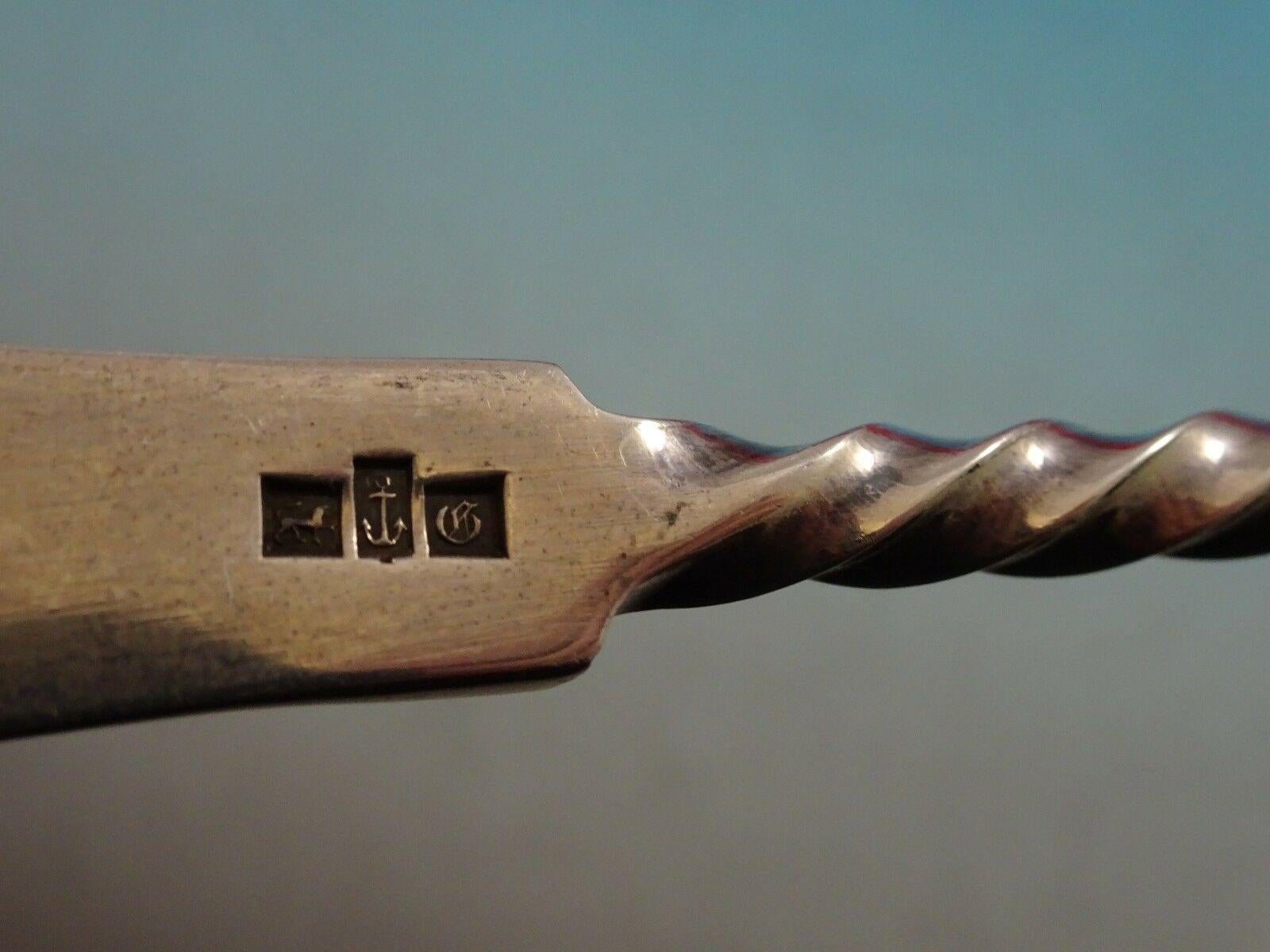 Bust by Gorham Coin Argent Punch Ladle Gold Washed 3D Figural 4