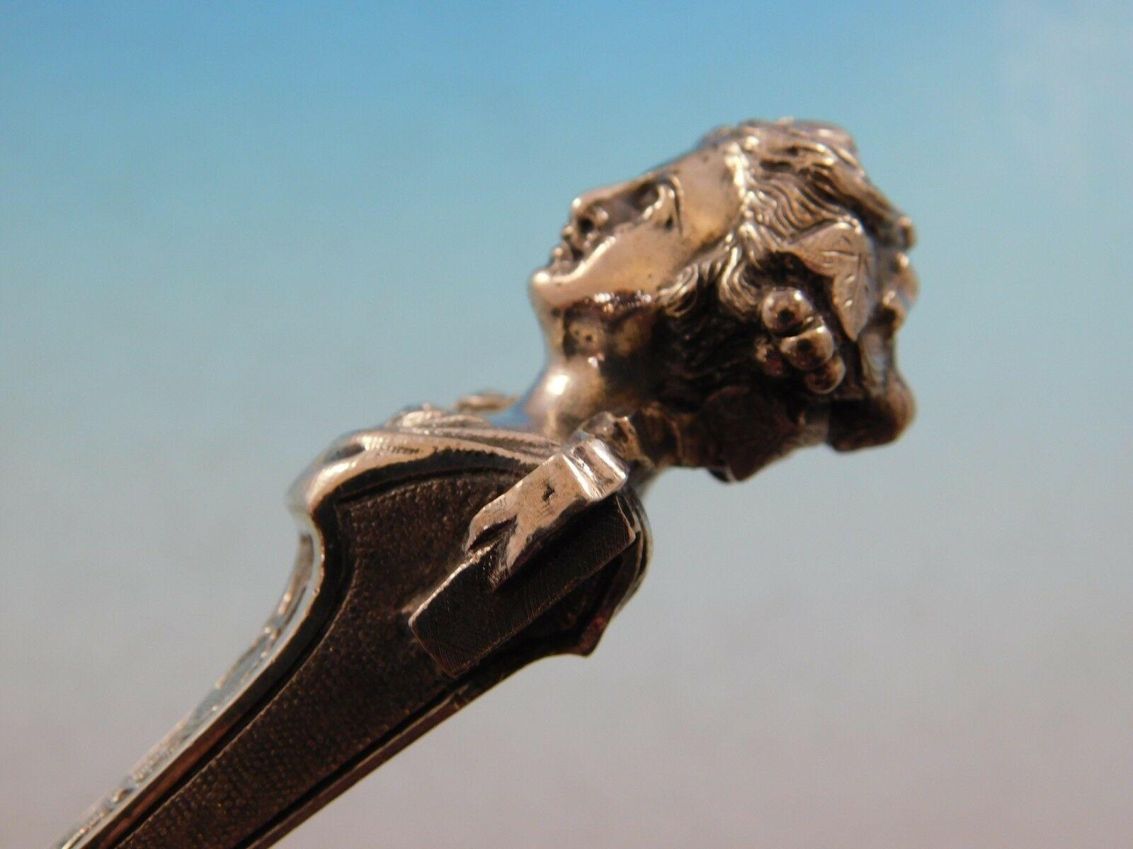 Bust by Gorham Coin Sterling Silver Buffet Fork Figural Museum Quality 5