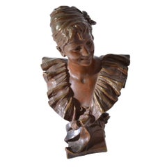 Antique Bust from Model Pierrette by George Van der Straeten