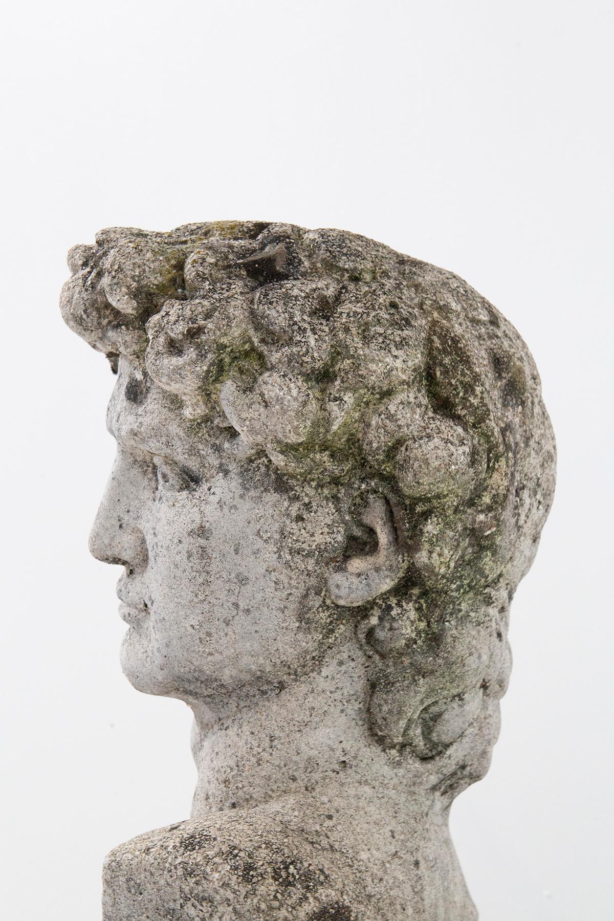 Early 20th Century Bust Greek Stone Statue, depicting Greek man