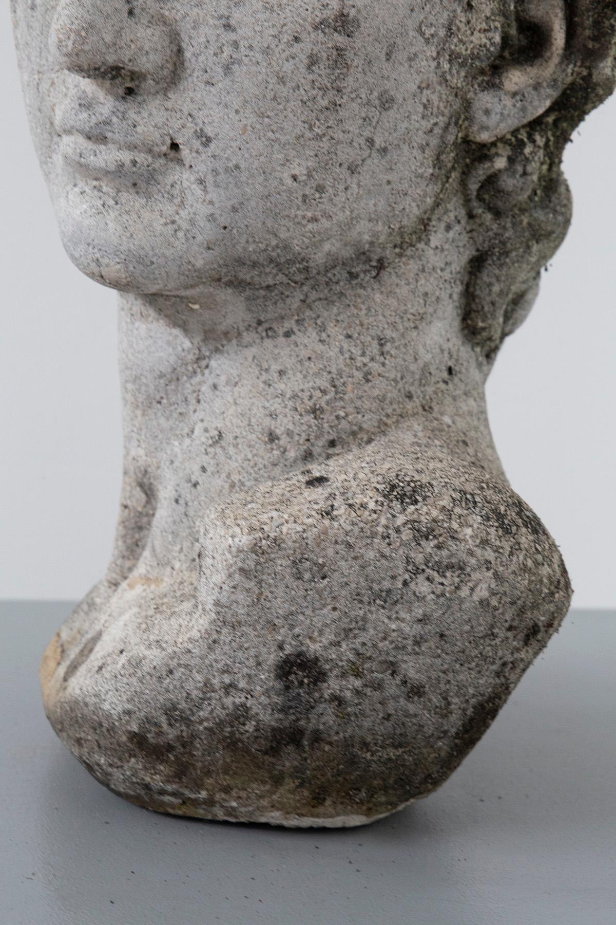 Bust Greek Stone Statue, depicting Greek man 3