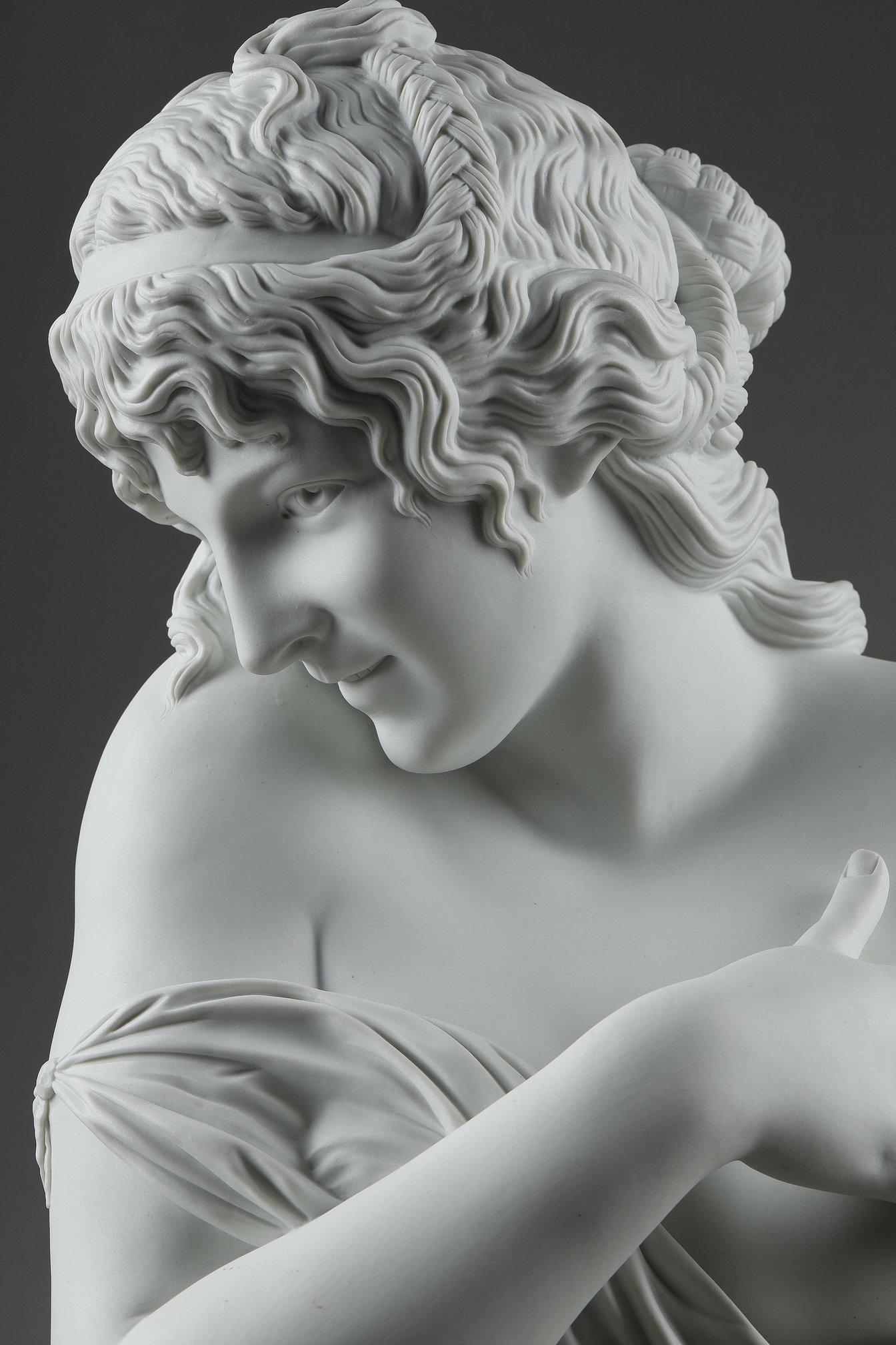 Busto in biscuit di Jean Antoine Houdon (1741-1828): modestia in vendita 4