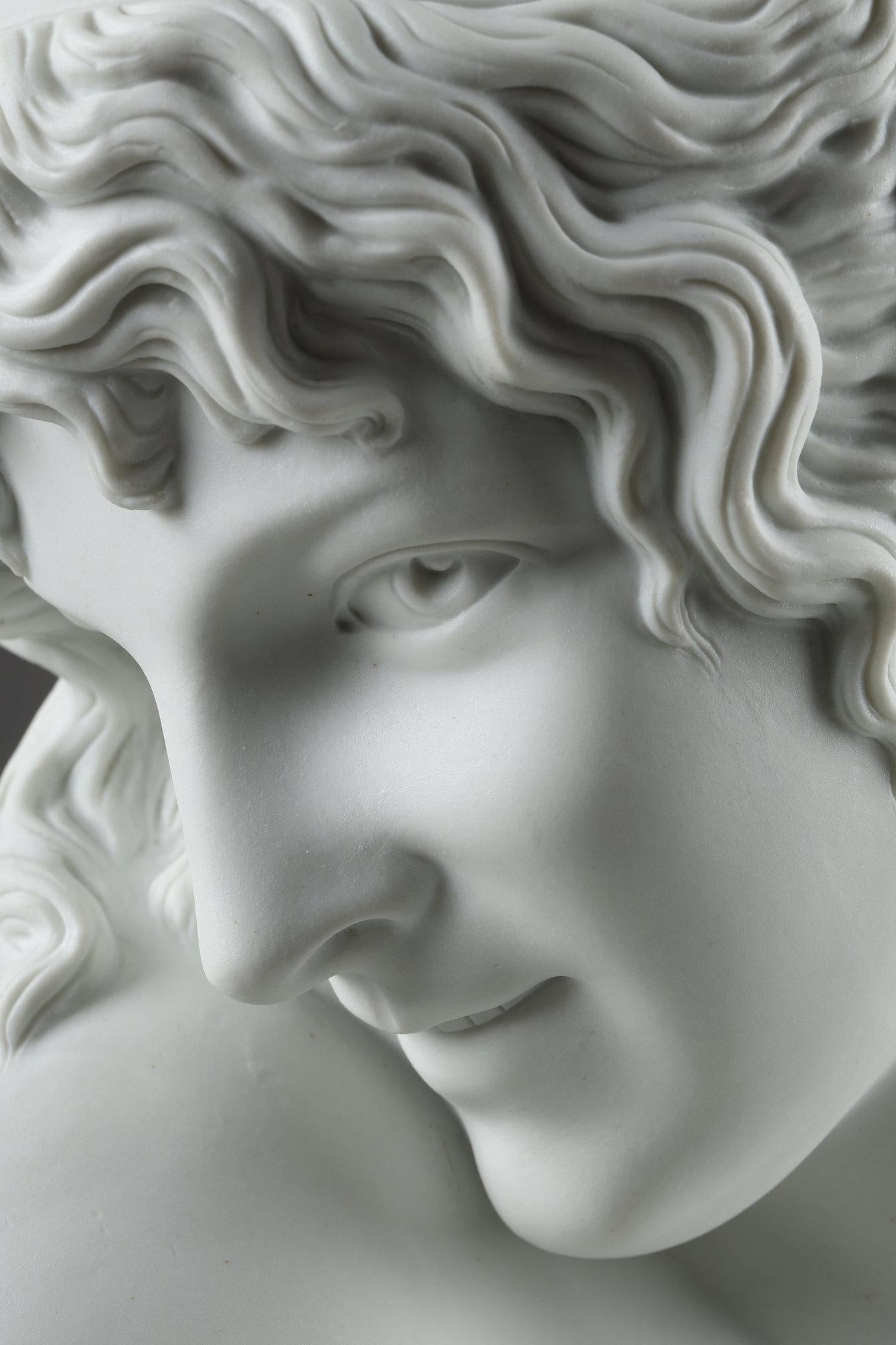 Busto in biscuit di Jean Antoine Houdon (1741-1828): modestia in vendita 6