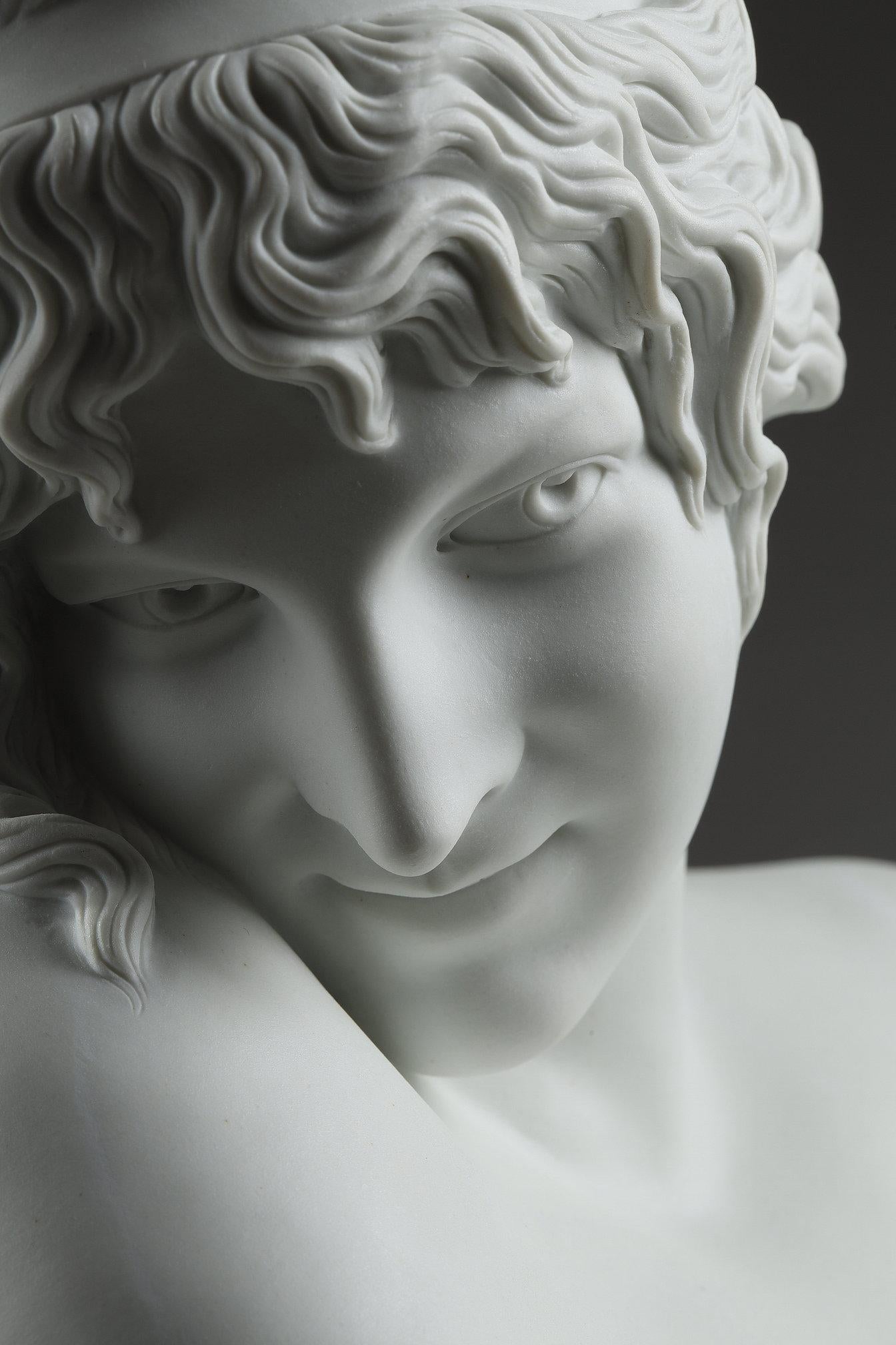 Busto in biscuit di Jean Antoine Houdon (1741-1828): modestia in vendita 8
