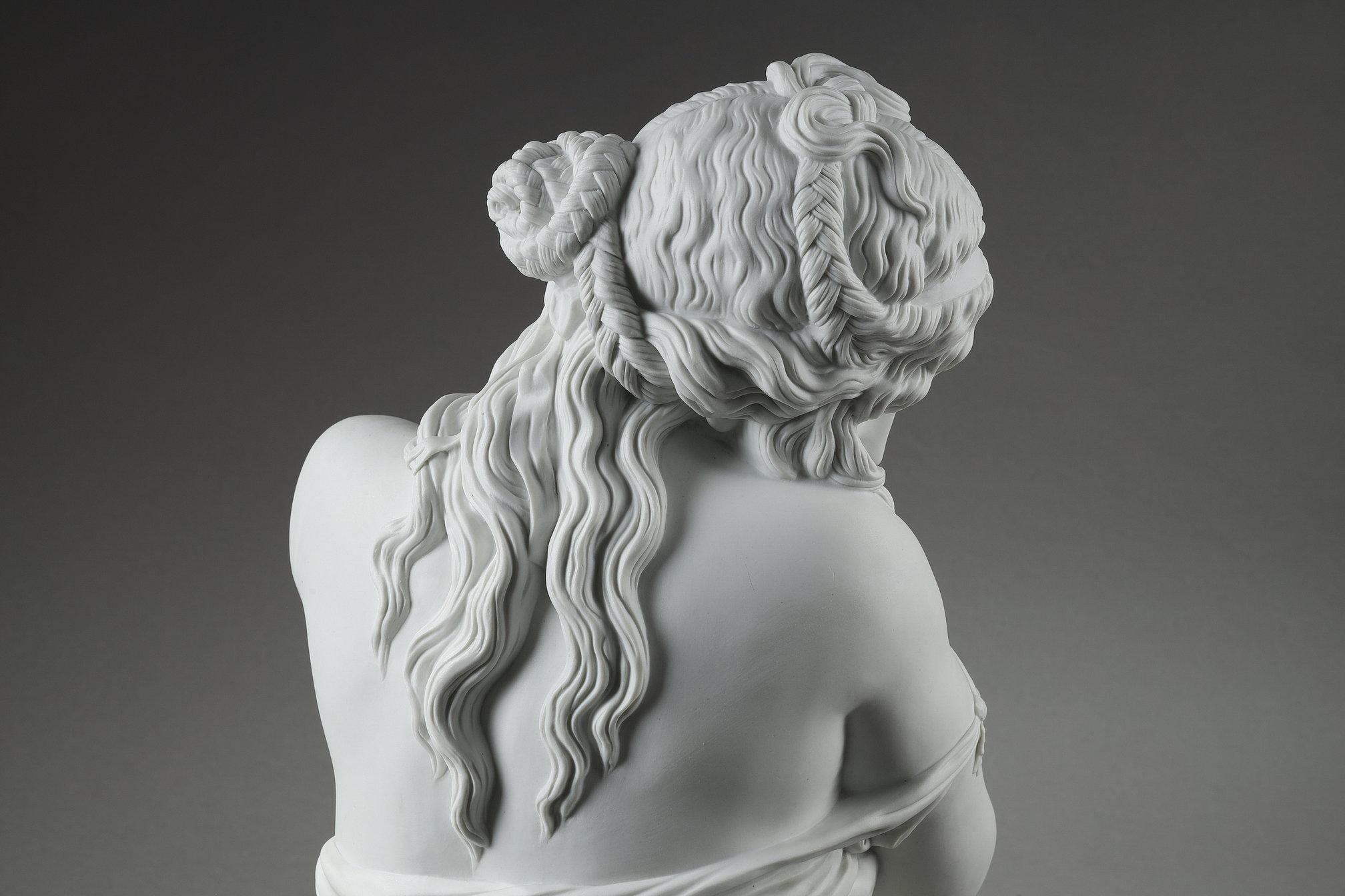 Busto in biscuit di Jean Antoine Houdon (1741-1828): modestia in vendita 10