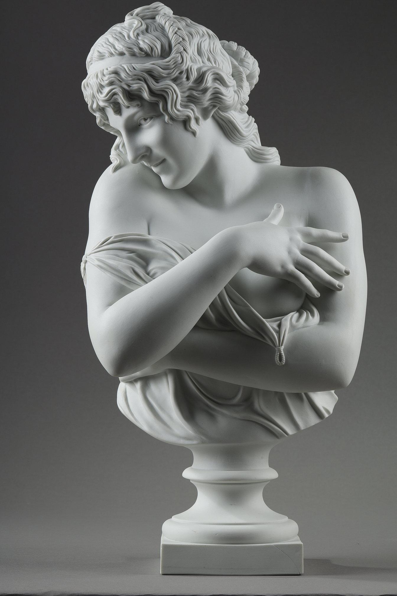 Busto in biscuit raffigurante 