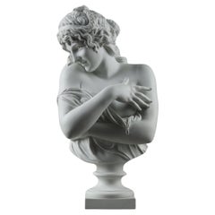 Bust in biscuit after Jean Antoine Houdon (1741-1828): modesty