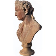 Bust in Terracotta by Traiano Emperor Early 21st Century