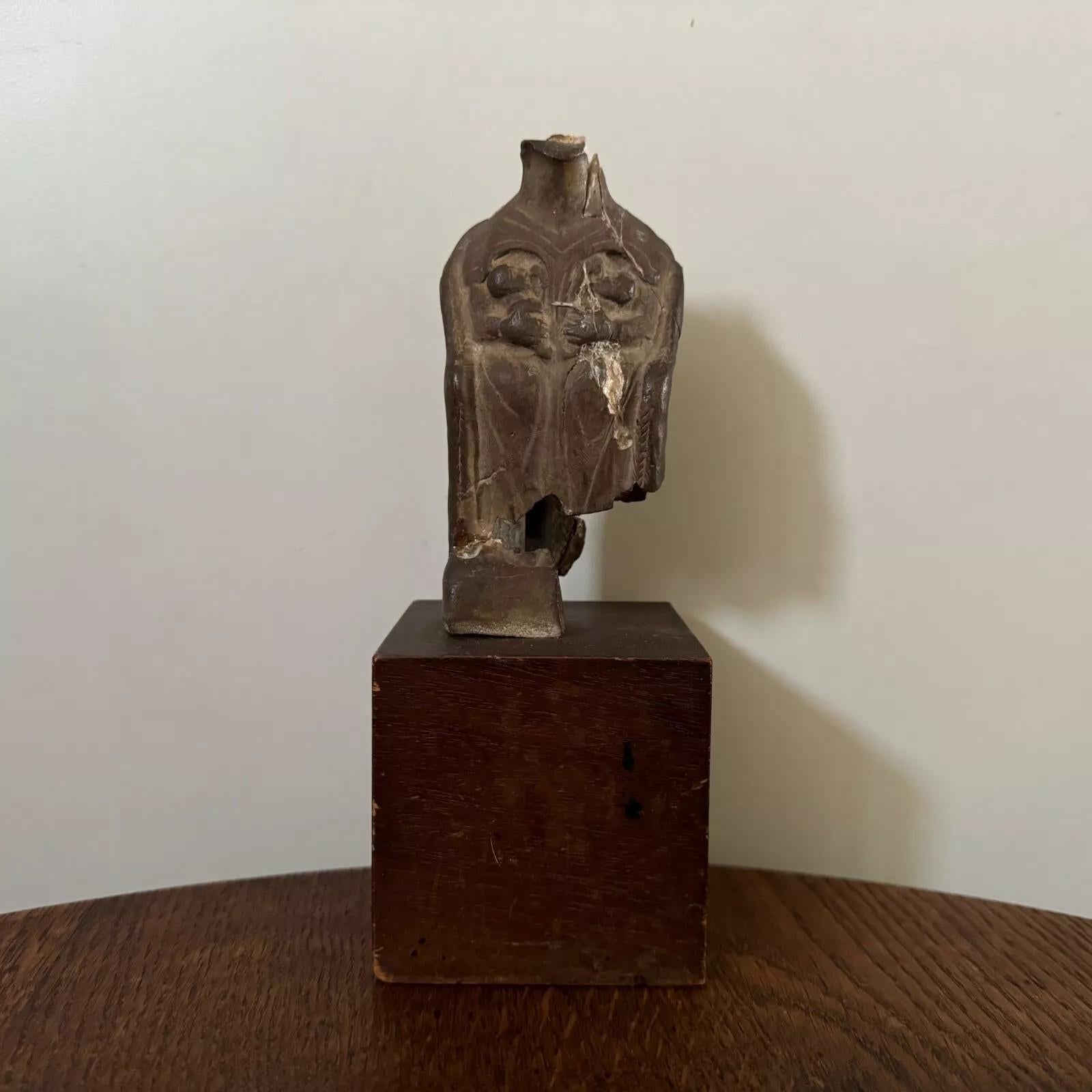 Bust in the Antique Style by Ch. Filleul, Patinated Studio Plaster, 20th Century For Sale 4
