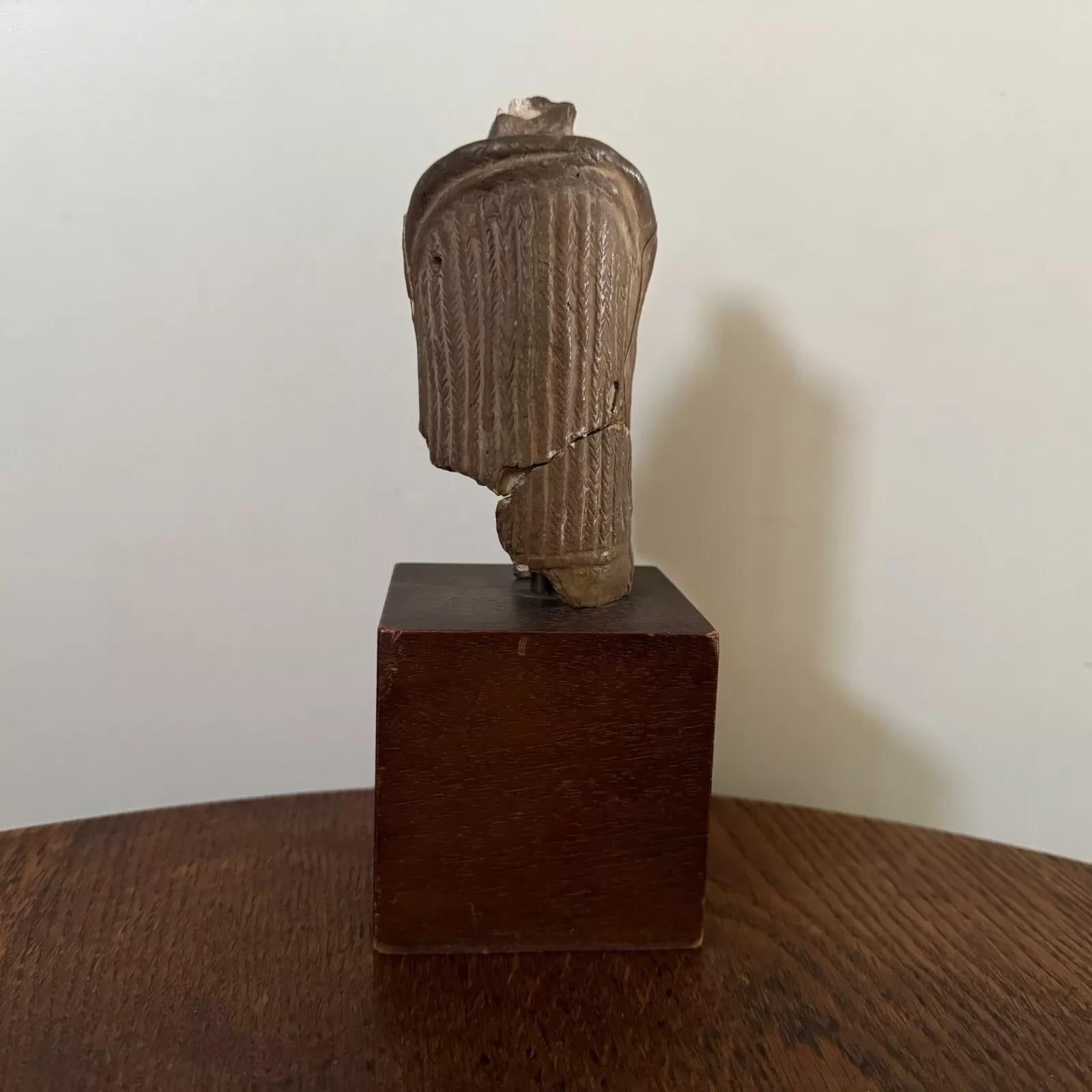 Neoclassical Bust in the Antique Style by Ch. Filleul, Patinated Studio Plaster, 20th Century For Sale