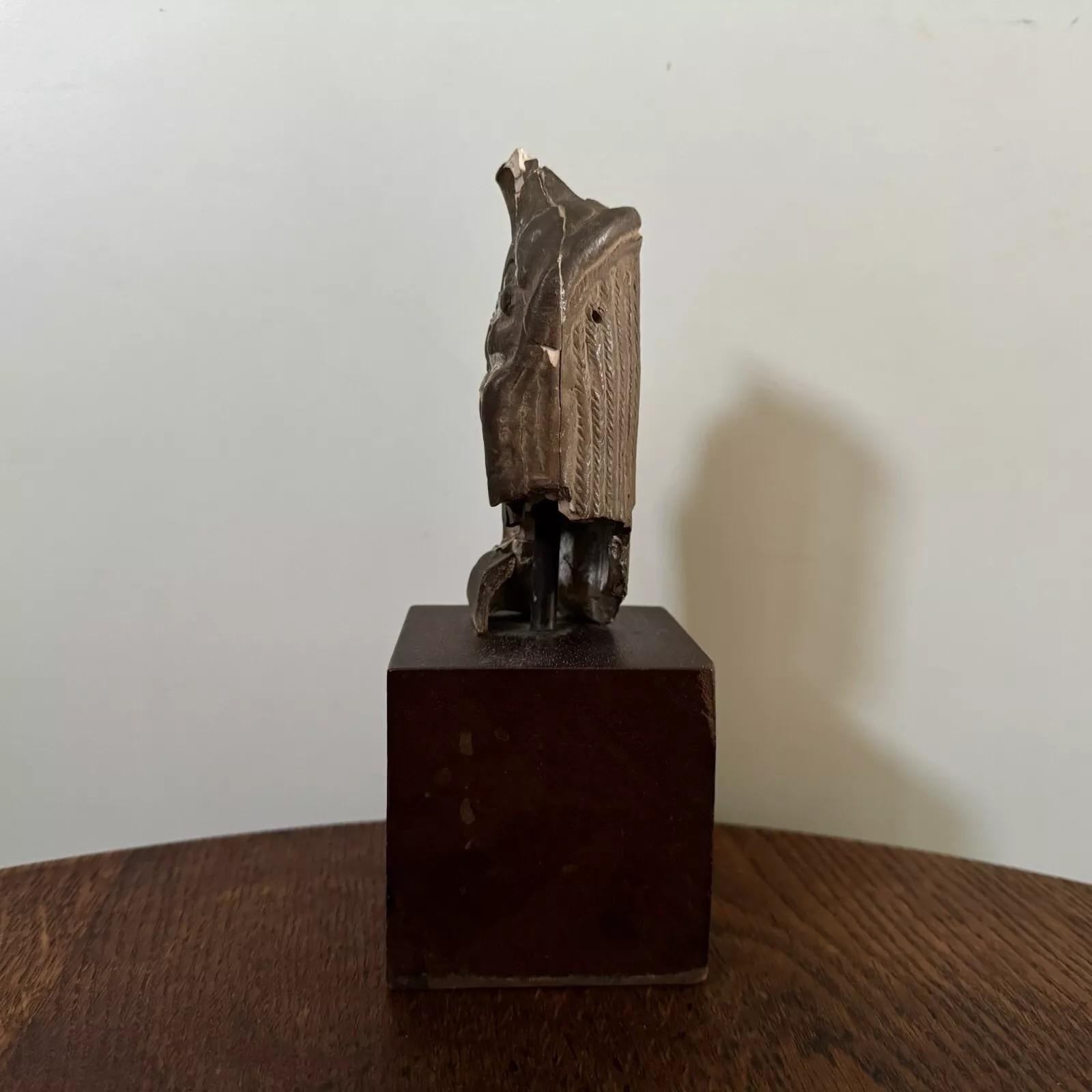 French Bust in the Antique Style by Ch. Filleul, Patinated Studio Plaster, 20th Century For Sale