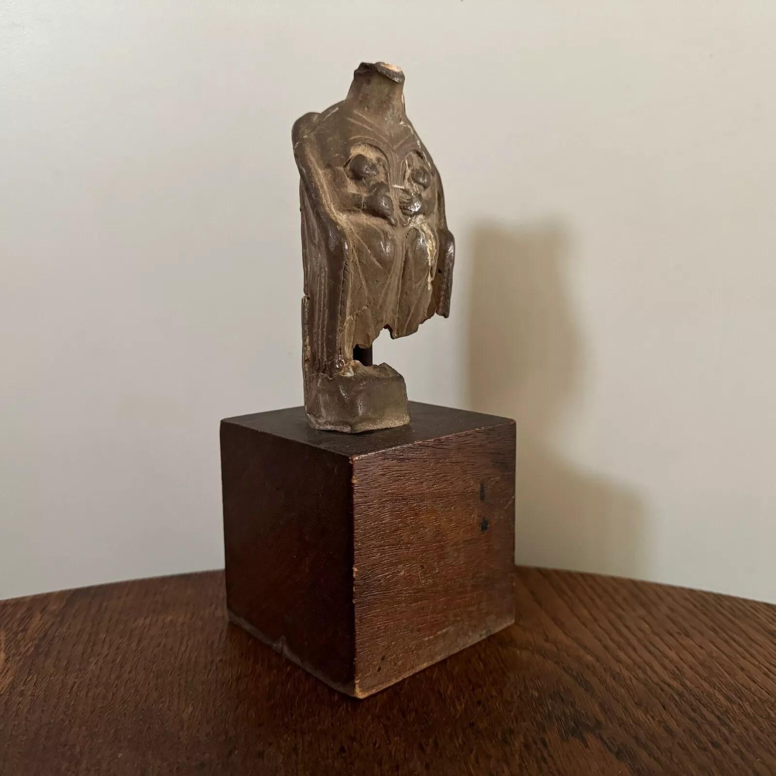 Bust in the Antique Style by Ch. Filleul, Patinated Studio Plaster, 20th Century In Good Condition For Sale In NANTES, FR
