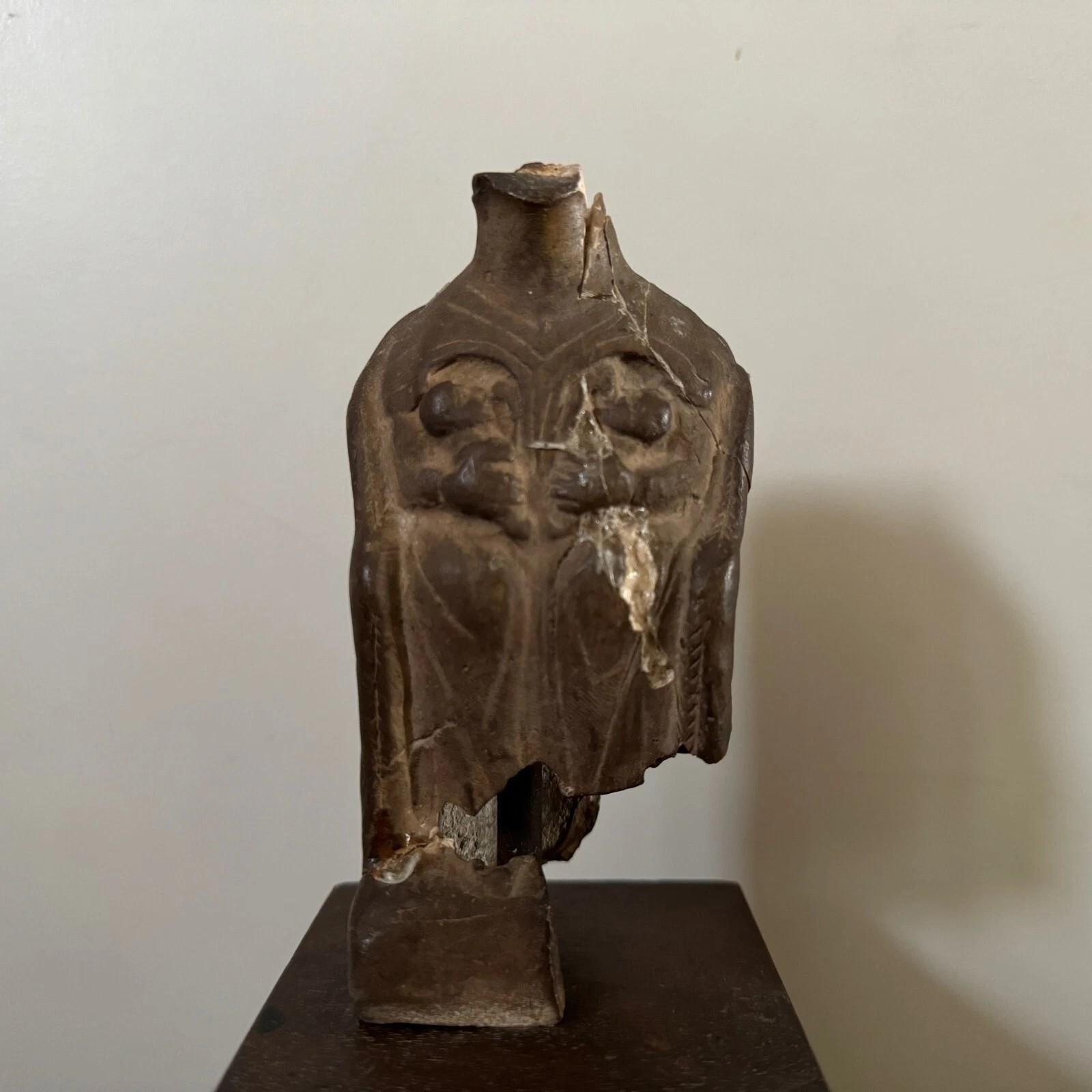 Bust in the Antique Style by Ch. Filleul, Patinated Studio Plaster, 20th Century For Sale 2