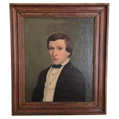 Portrait en buste d'un jeune homme, école française (1852), monogrammé V.I.I.