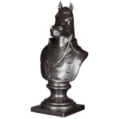 Bust Marengo, Black, in Ceramic, Italy Bust Marengo, Black, in Ceramic, Italy