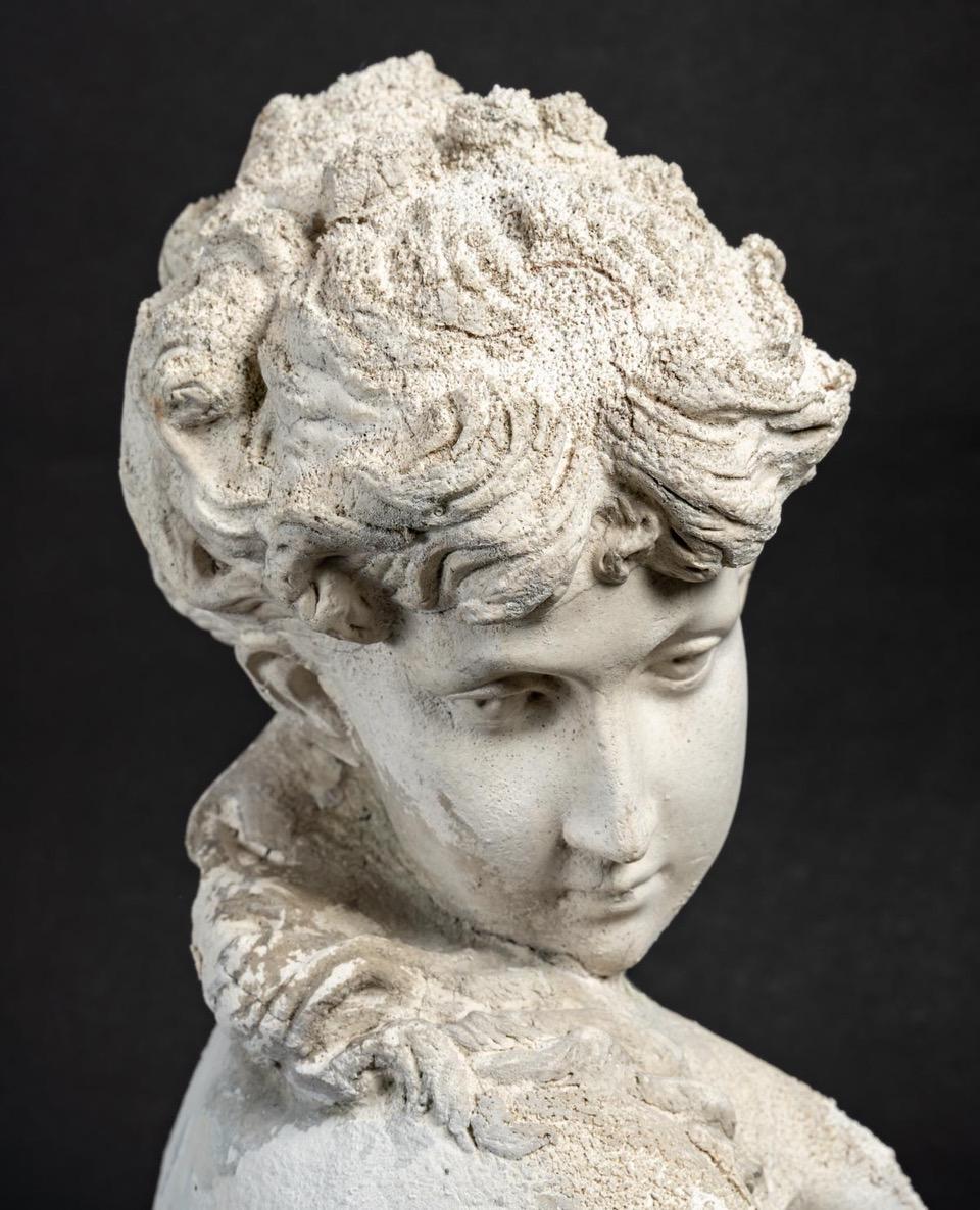 European Bust of a Beautiful Woman, Mid-20th Century For Sale