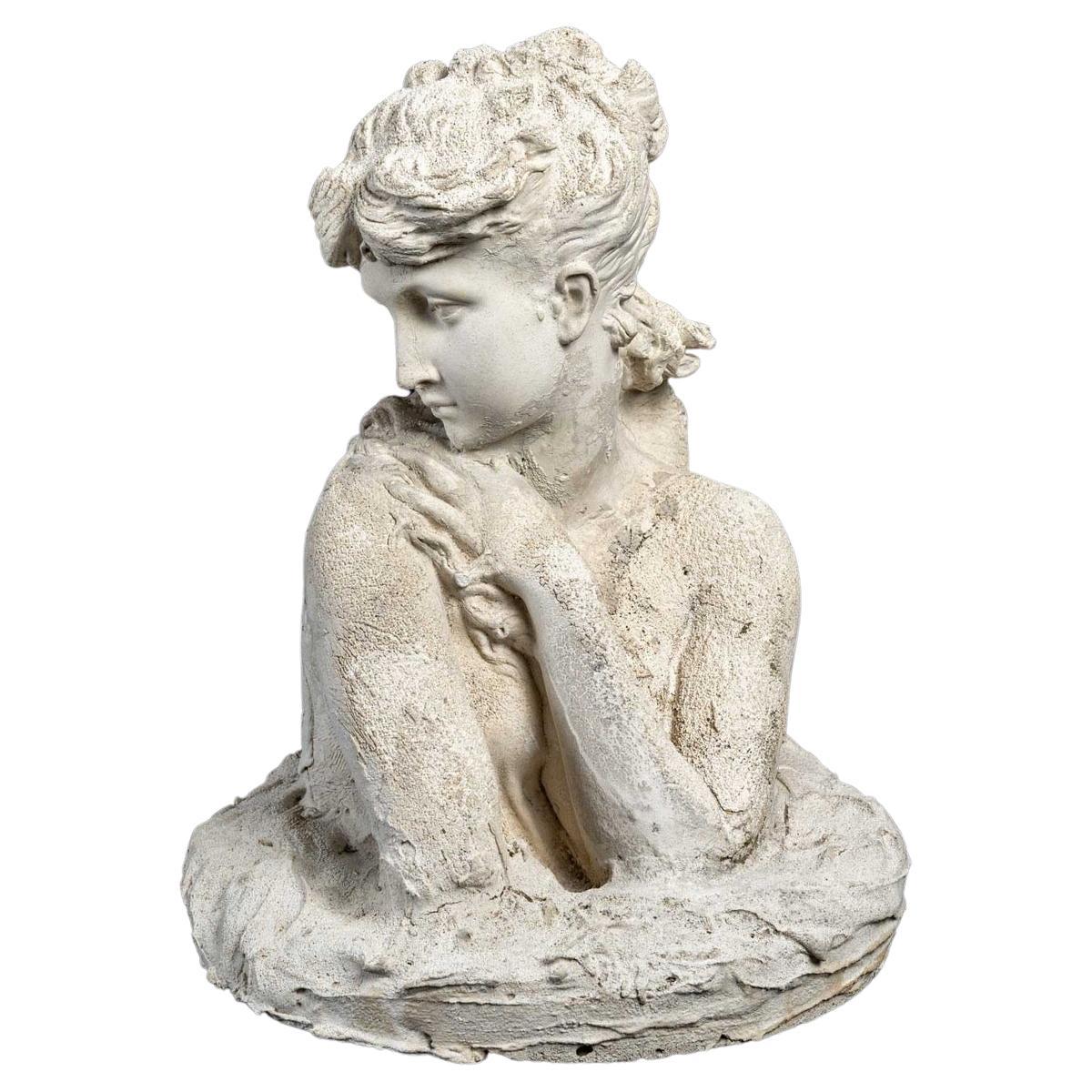 Bust of a Beautiful Woman, Mid-20th Century For Sale
