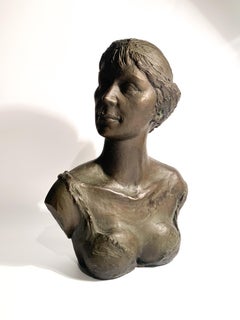 Bust einer Dame in Lost Wax Bronzeskulptur von Giuseppe Motti, 1950er Jahre