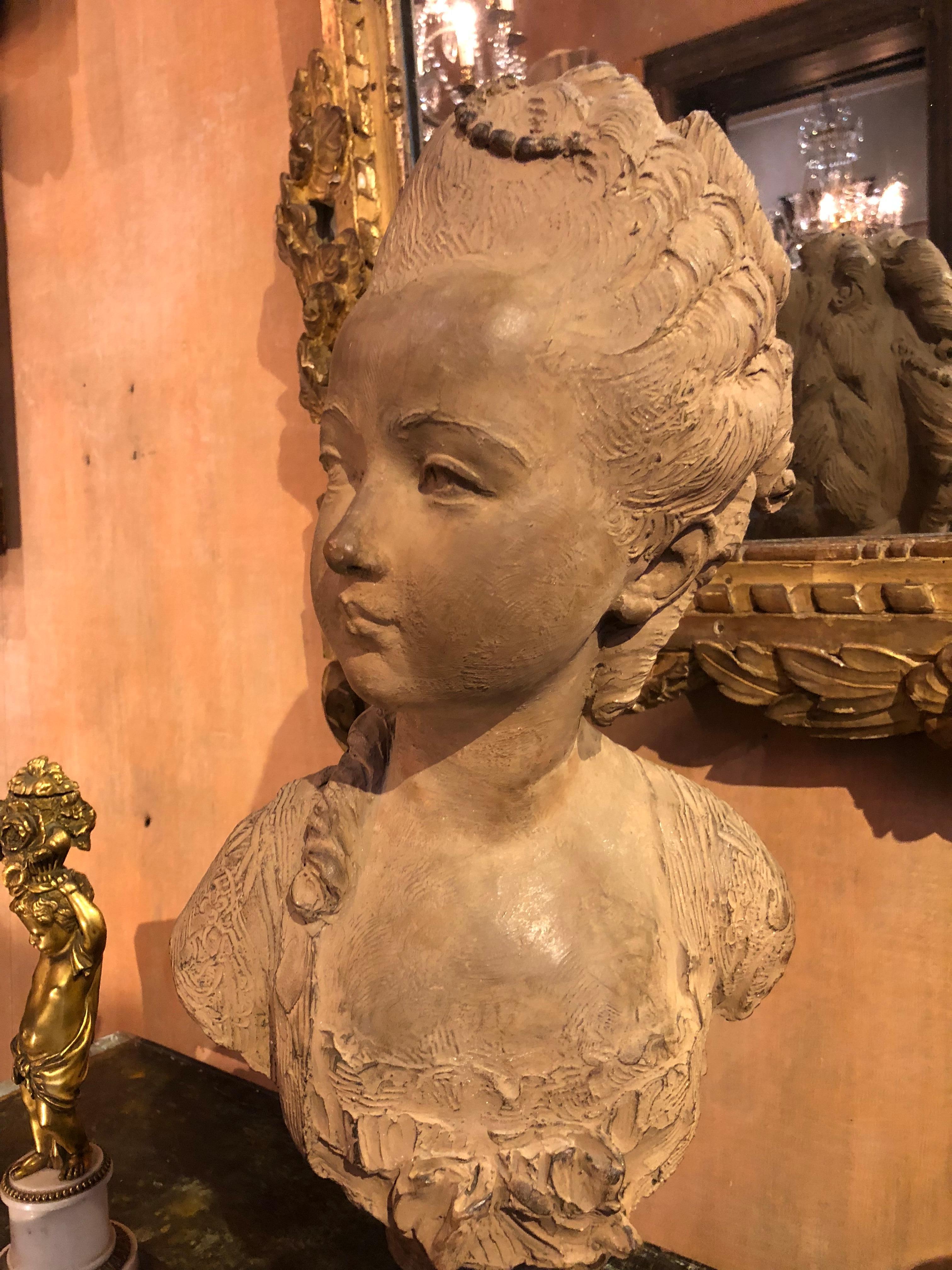 20th Century Bust of a Little Girl, Fernand Cian For Sale