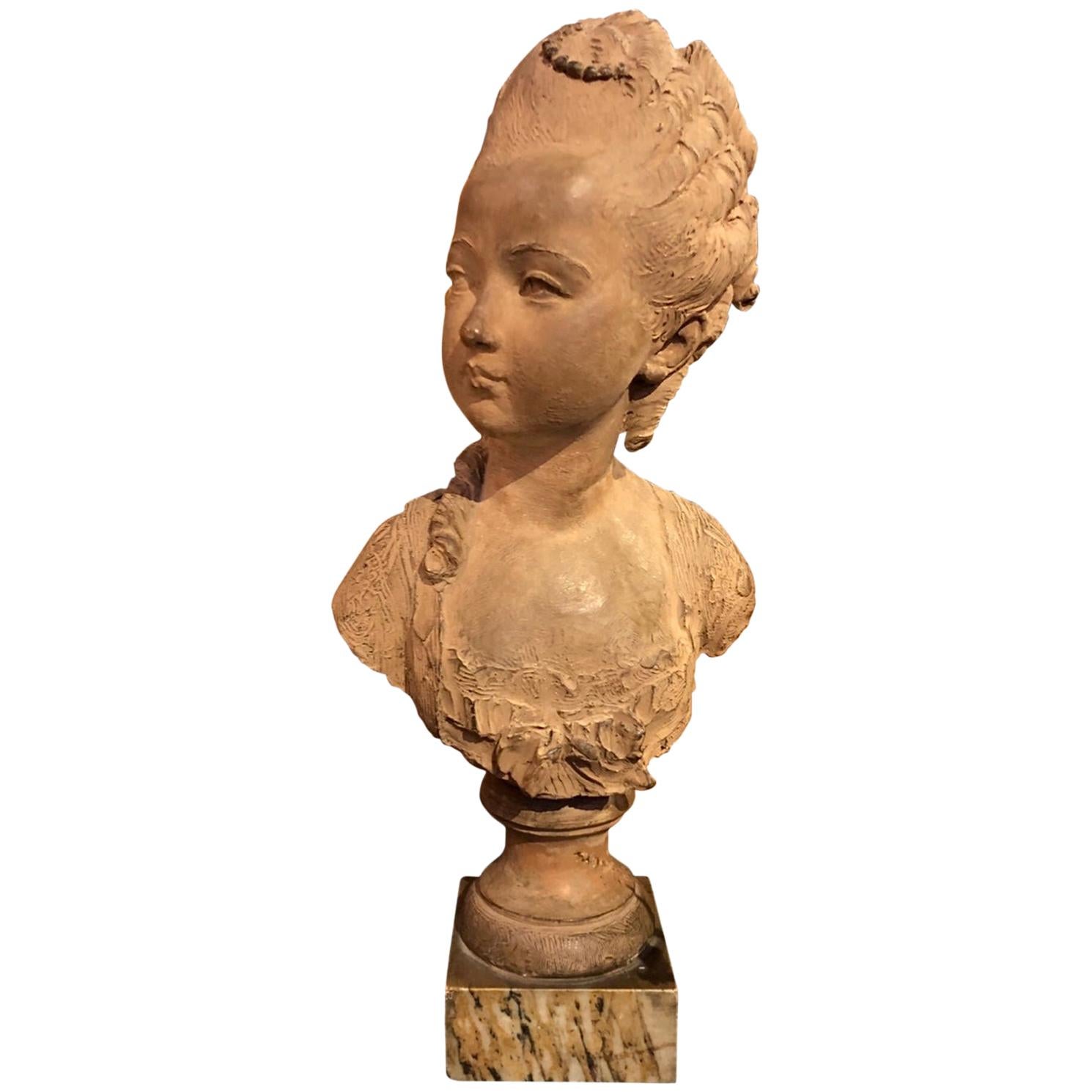 Bust of a Little Girl, Fernand Cian For Sale