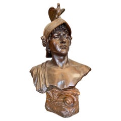 Buste d'un soldat romain par la manufacture Goldscheider Circa 1900