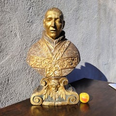 Bust Of A Saint Or Bishop, In Gilded Wood, H70cm, 17th/18th Century