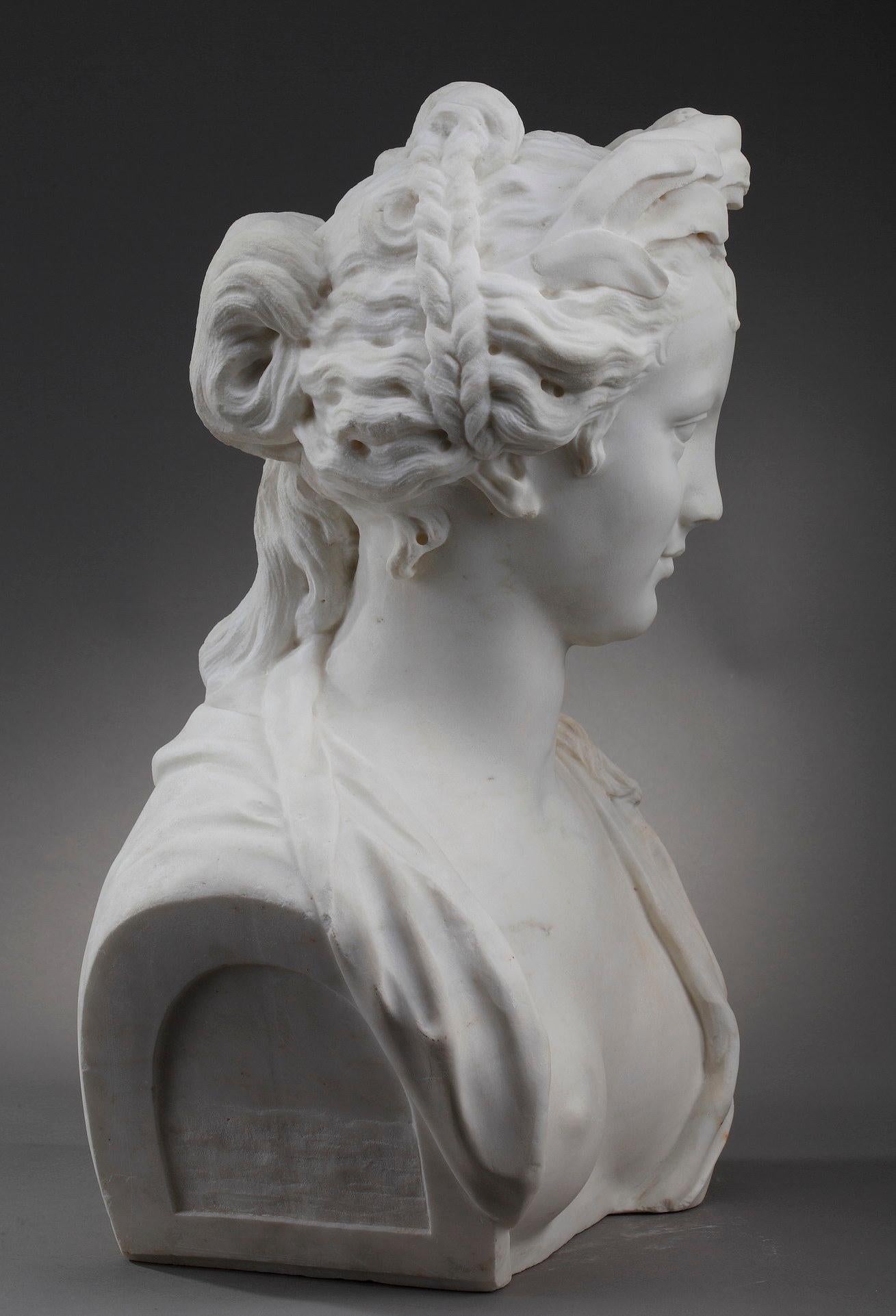 Late 19th Century Bust of a Victory Crowned with Laurel, 19th Century