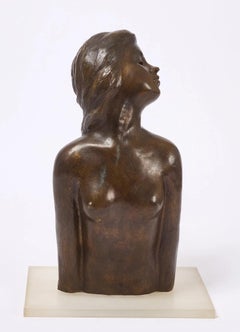 "Busto de mujer" Escultura de bronce de Victor Salmones