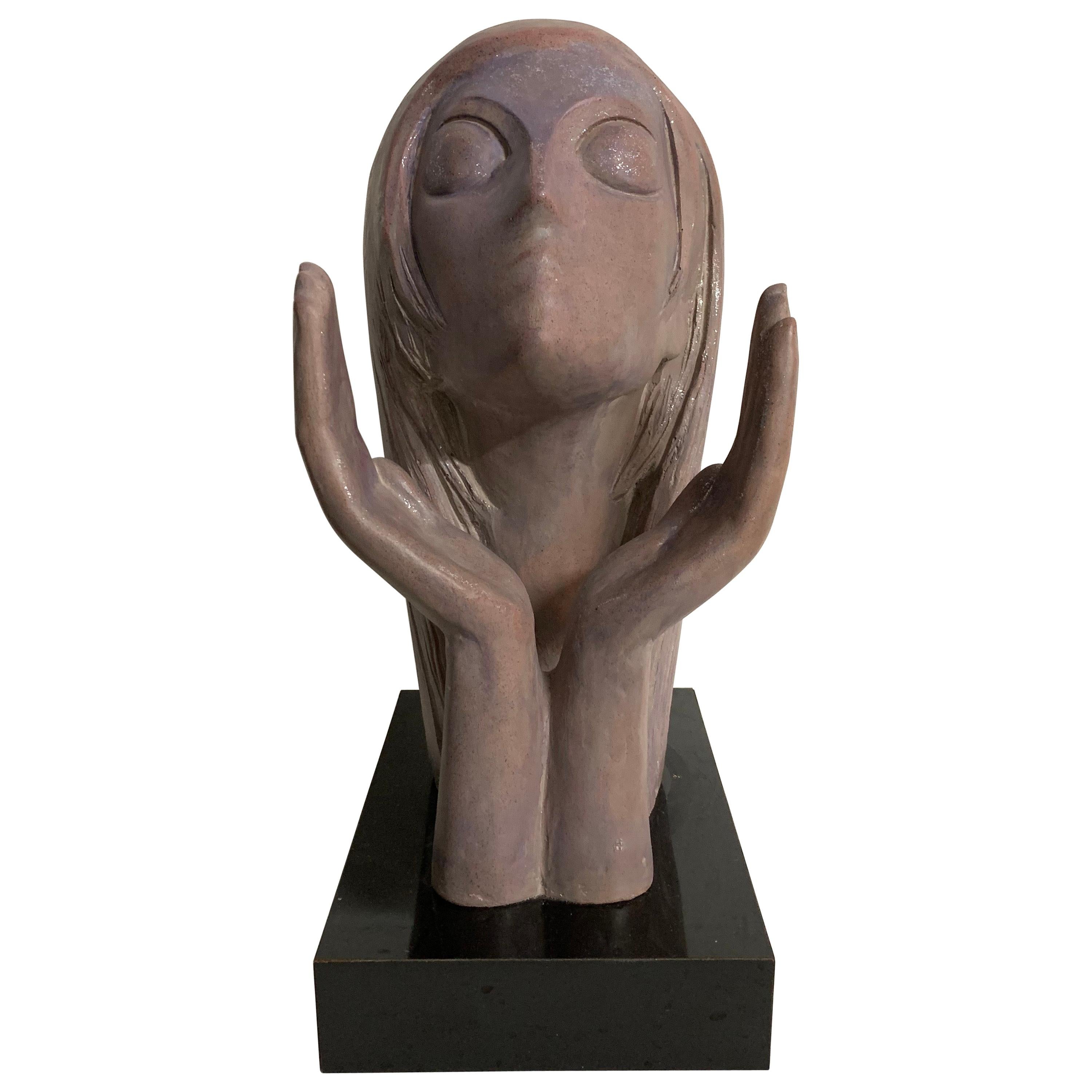 Bust of a Woman in the Style of Brancusi by Austin Productions, 1981 For Sale