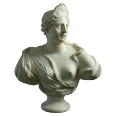 Antique Bust of a Woman Wearing a Diadem