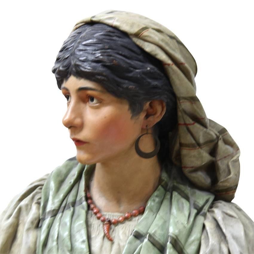 German Bust of a Young Women, Signed J. Seidler (1867-1936), Karlsruhe, 1890