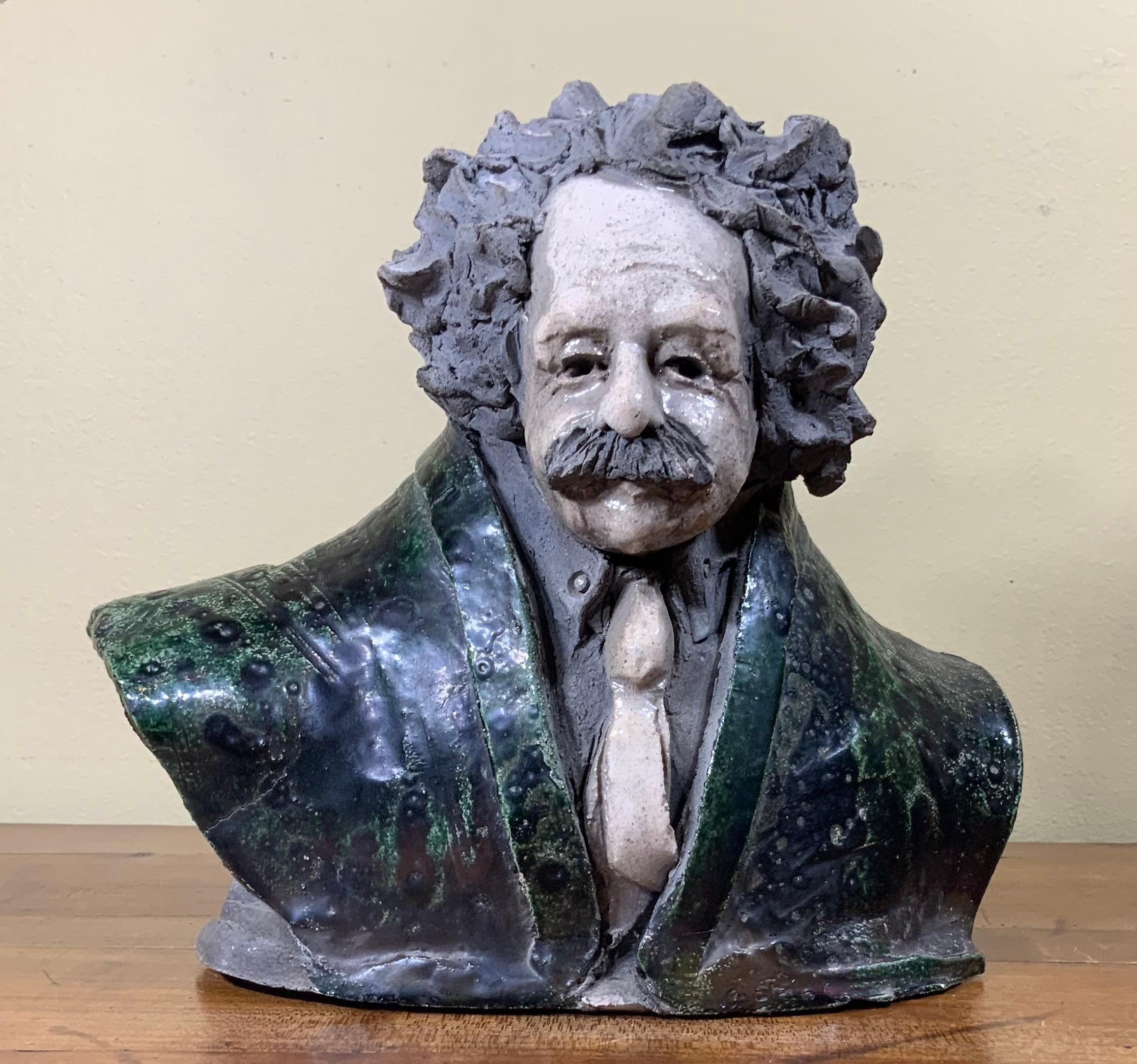 Buste d'Albert Einstein, sculpture de 1984 en vente 4