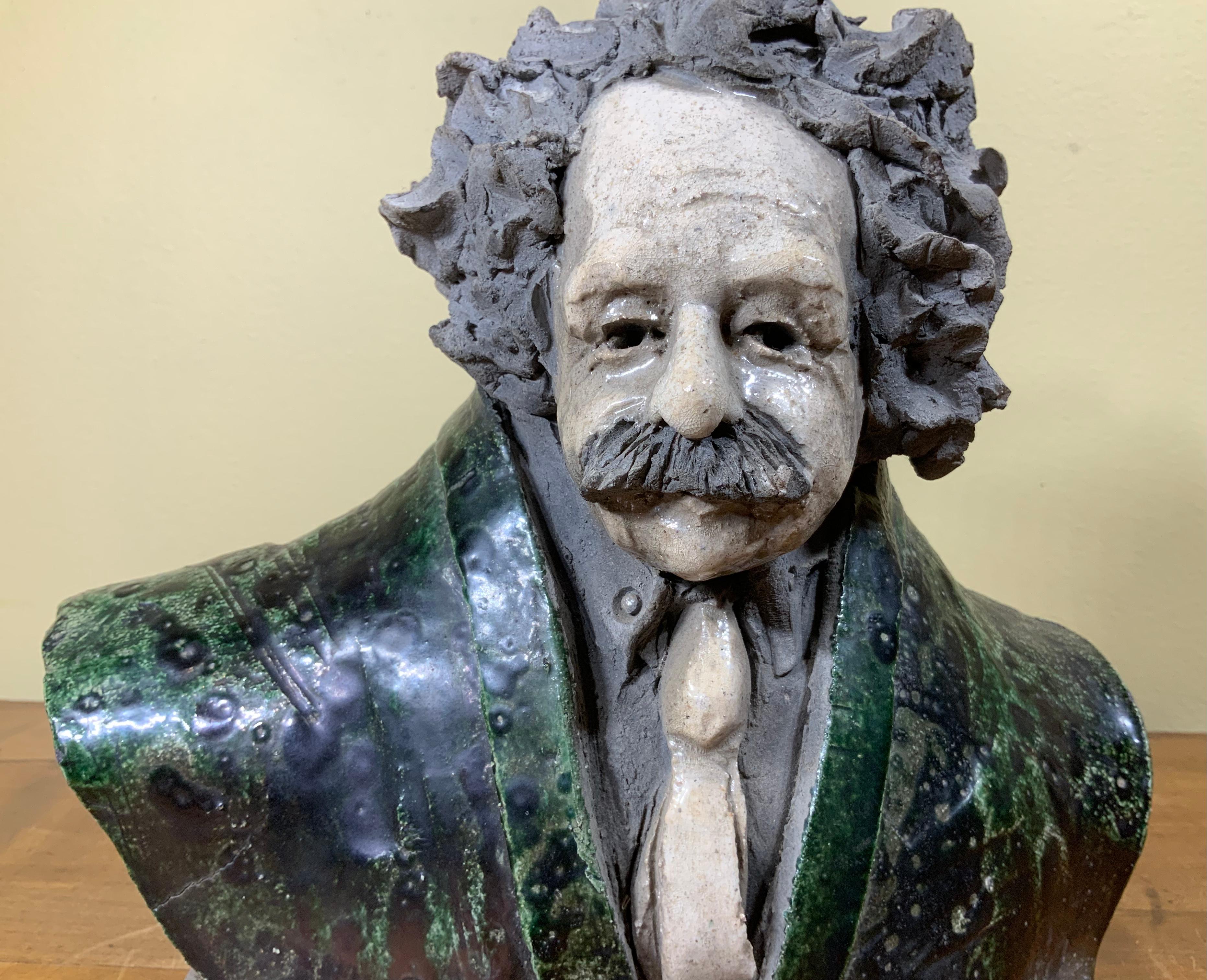 Buste d'Albert Einstein, sculpture de 1984 en vente 5